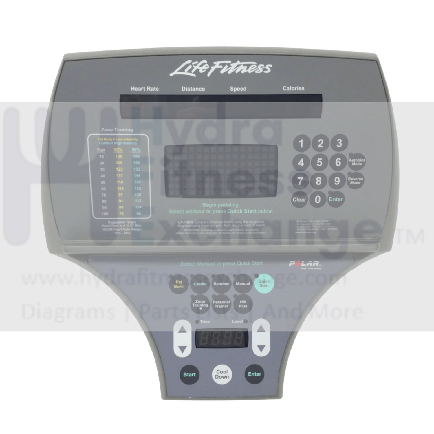 Life 91Xi 91X-0000-01 Elliptical Display Console Assembly AK61-00203-0002