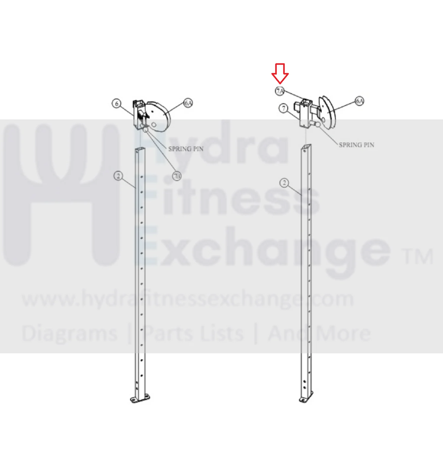 Life Fitness CSCCO Strength System Insert Guide 2 x 2 6590901 - Image 2