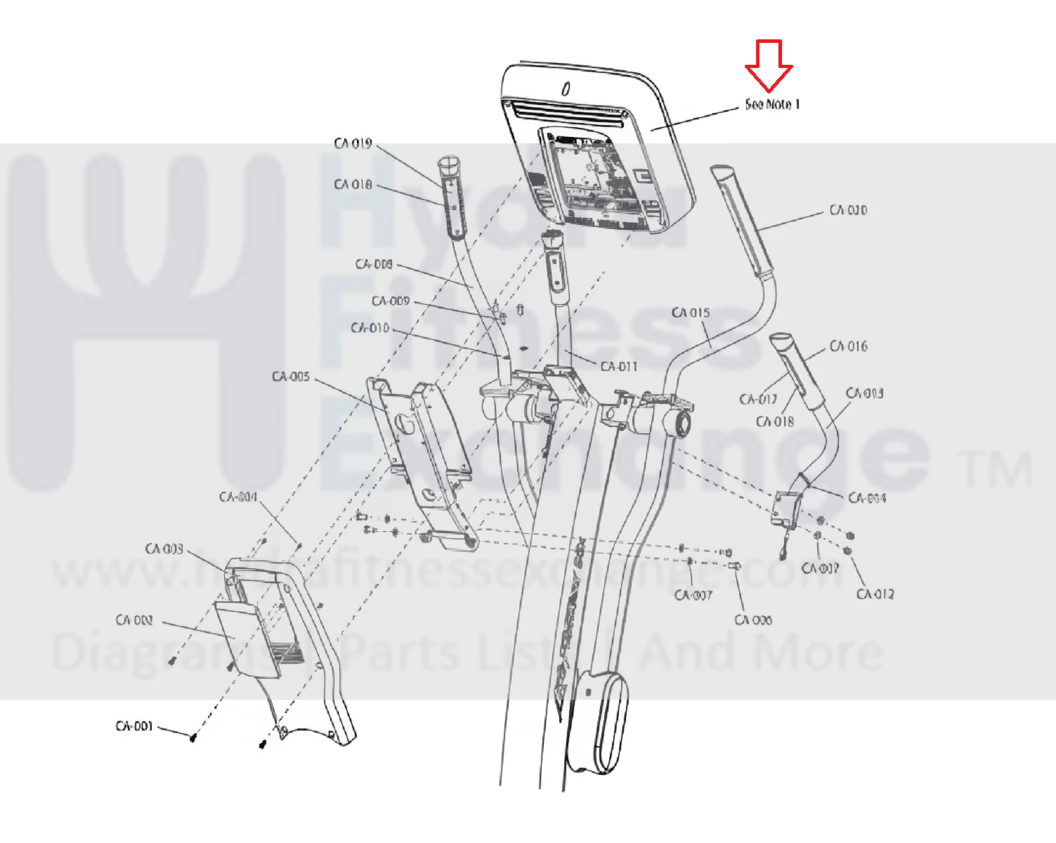 Life Fitness Elliptical Display Console Panel 10DN-DWXXX-01 & AK92-00052-0000 - Image 4