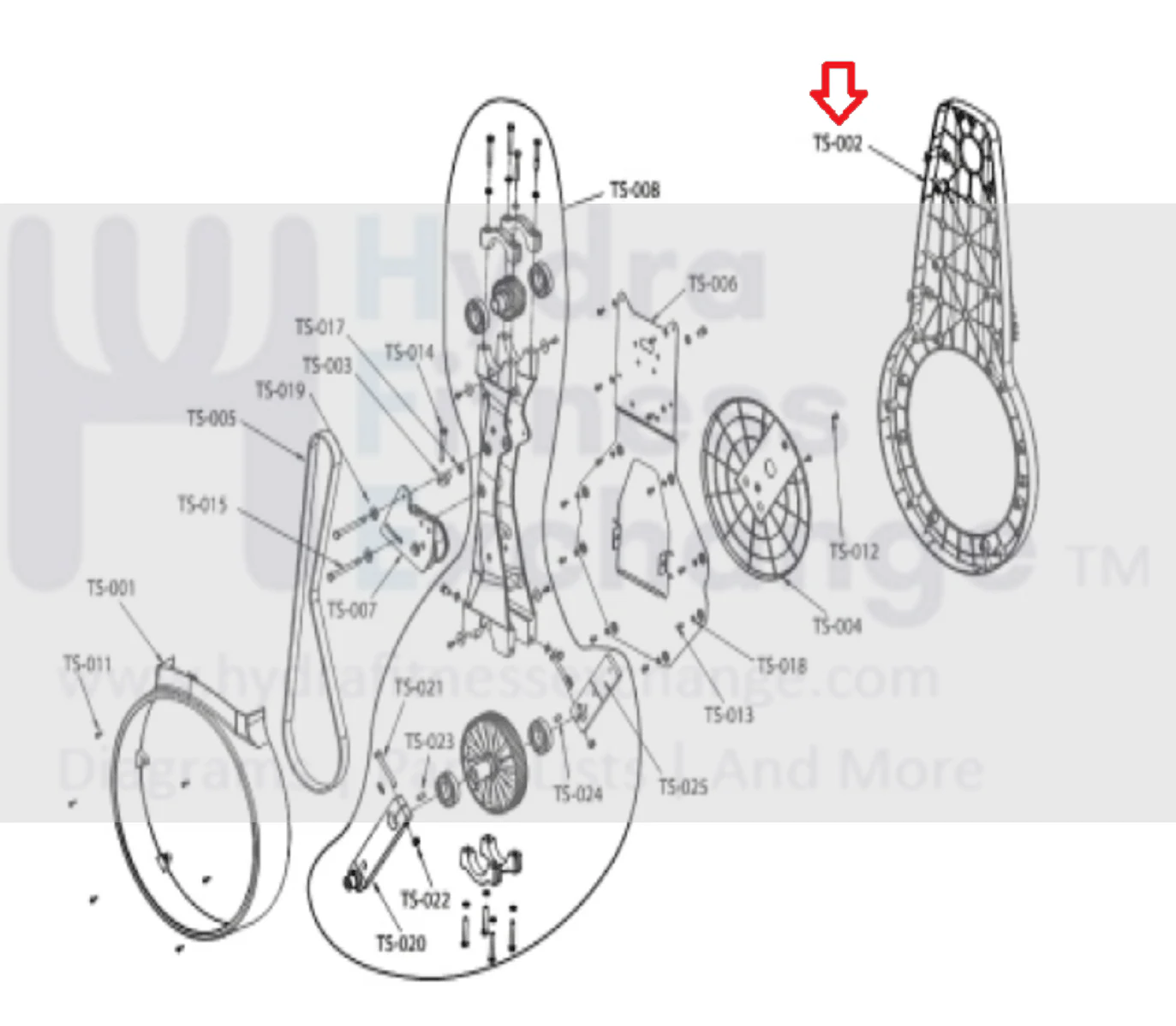 Life Fitness Elliptical Inner Link Cover Sub Assembly AK69-00123-2400 - Image 3