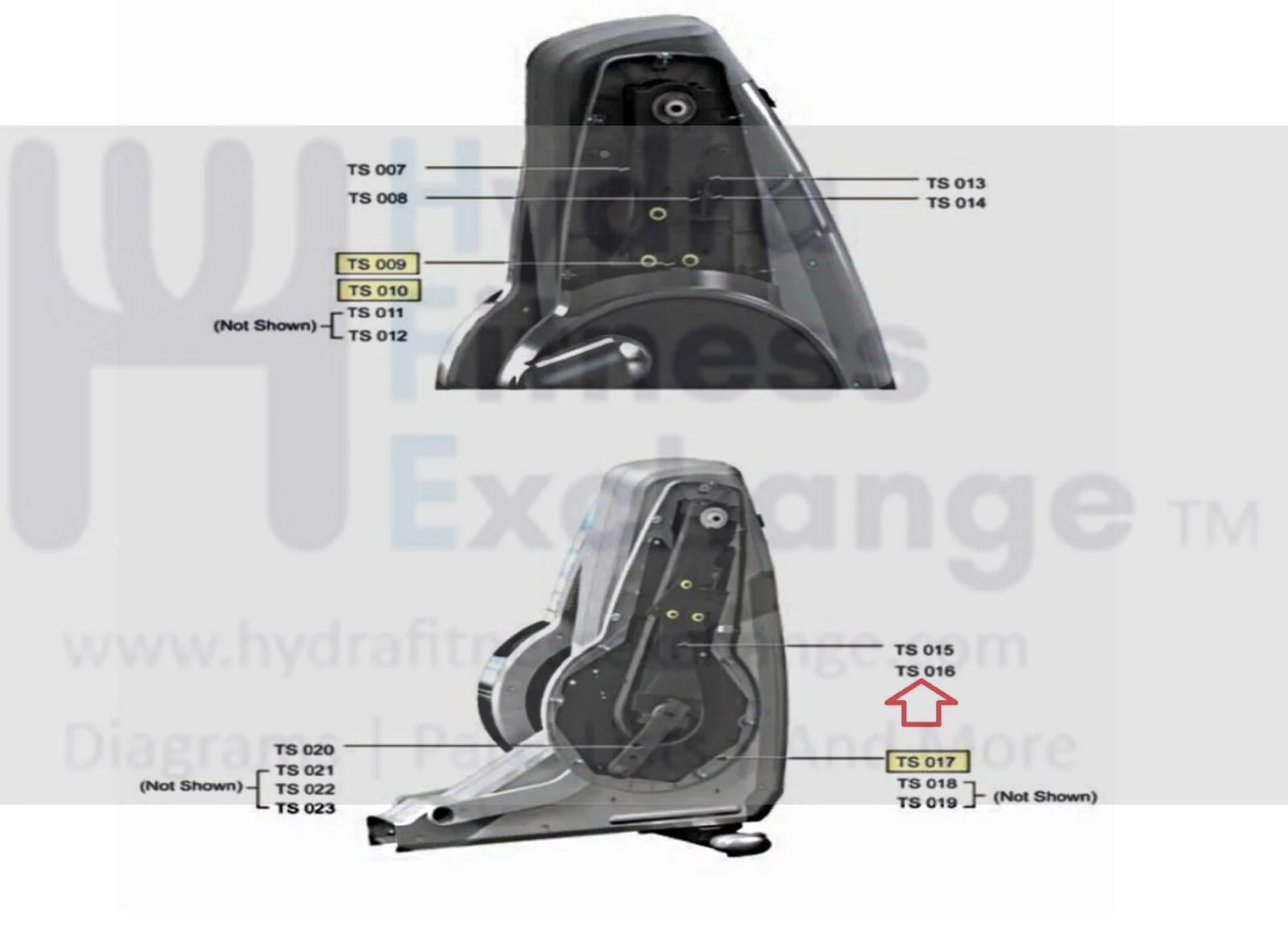 Life Fitness Elliptical Left Rocker Casting Kit with Pulleys GK69-00002-0004 - Image 3