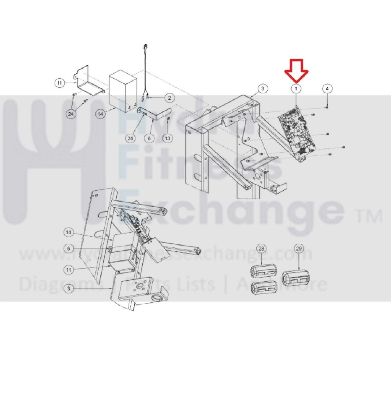 Life Fitness Elliptical Power Control Board Assembly 1003117-0021 - Image 3