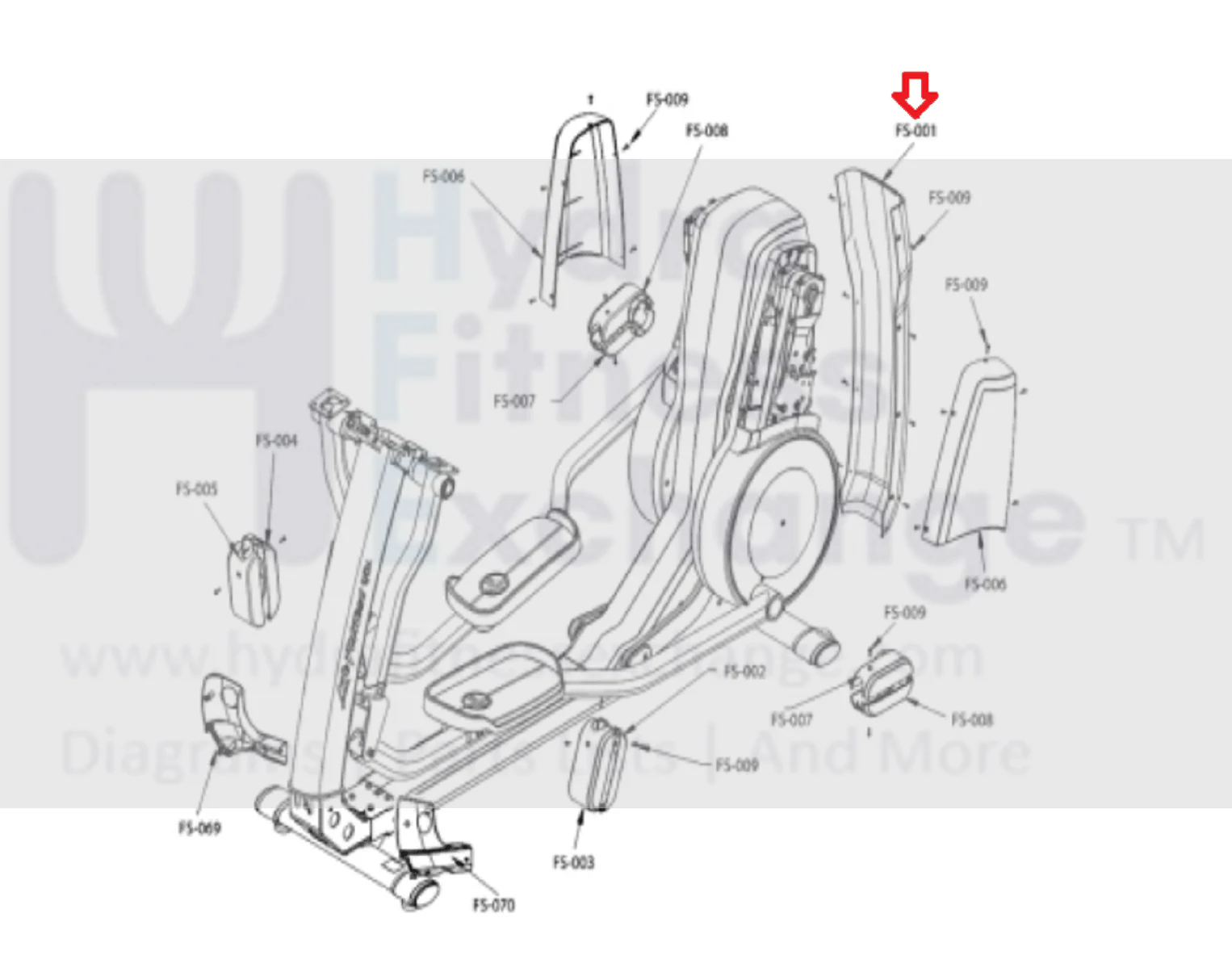 Life Fitness Elliptical Rear Access Cover Decal Sub Assembly AK69-00125-2400 - Image 2
