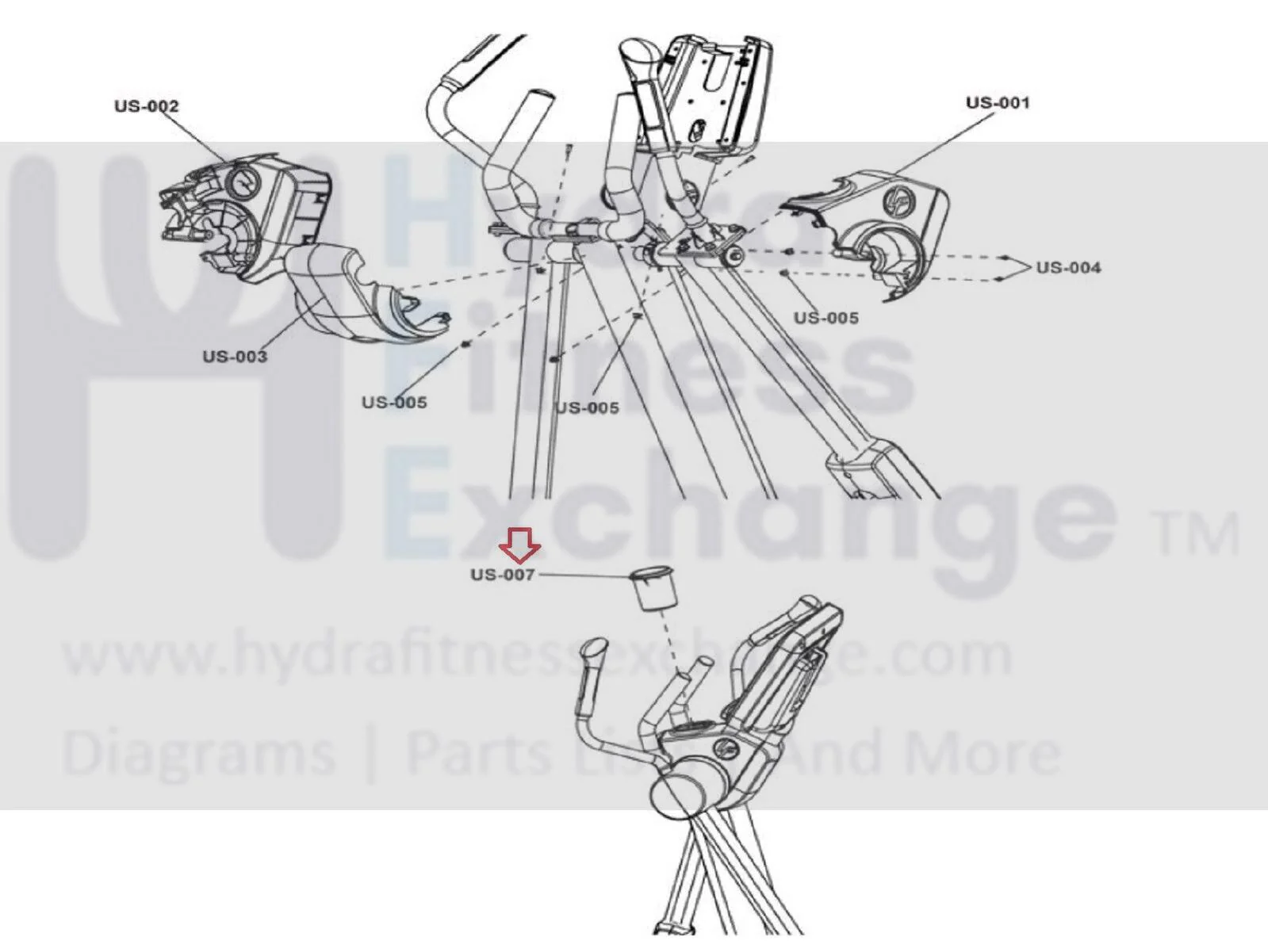 Life Fitness Integrity Upright Bike Charcoal Locking Gray Cup Holder 1001034-240 - Image 3