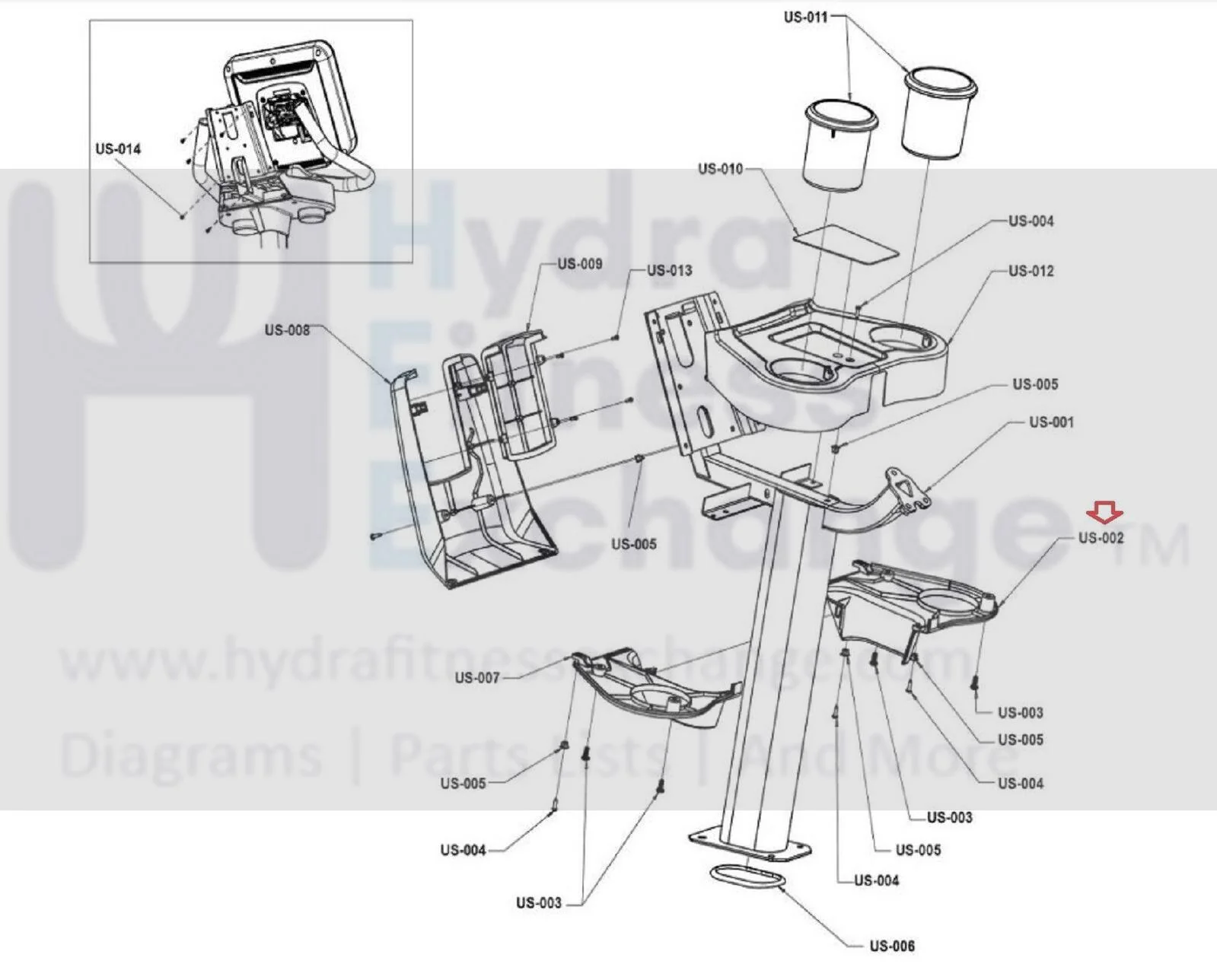 Life Fitness Integrity Upright Bike Right Bottom Cup Holder Cover 1001606-2400 - Image 3