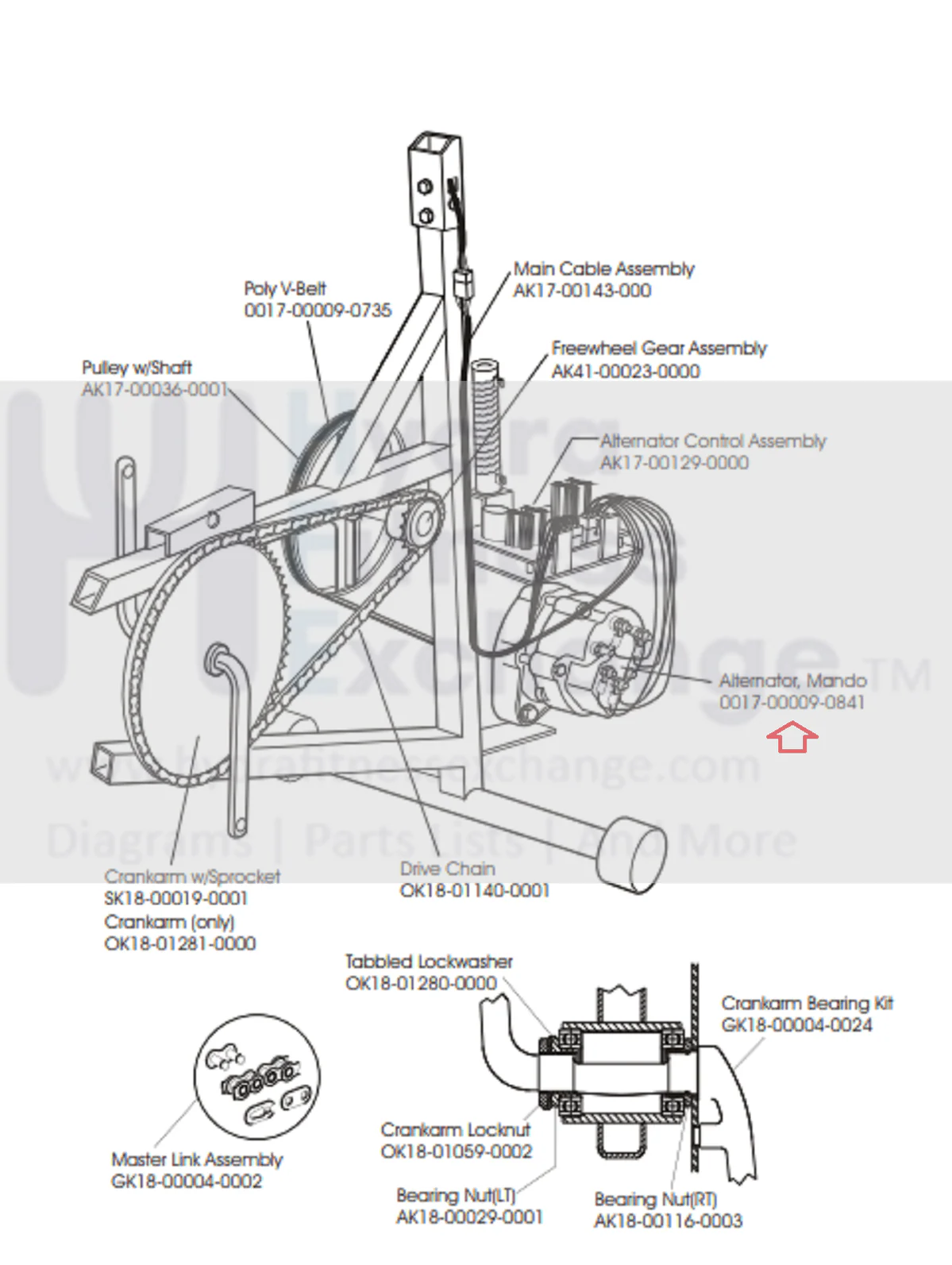 Life Fitness Lifecycle Upright Bike Alternator Motor W/Flywheel 0017-00009-0841 - Image 3