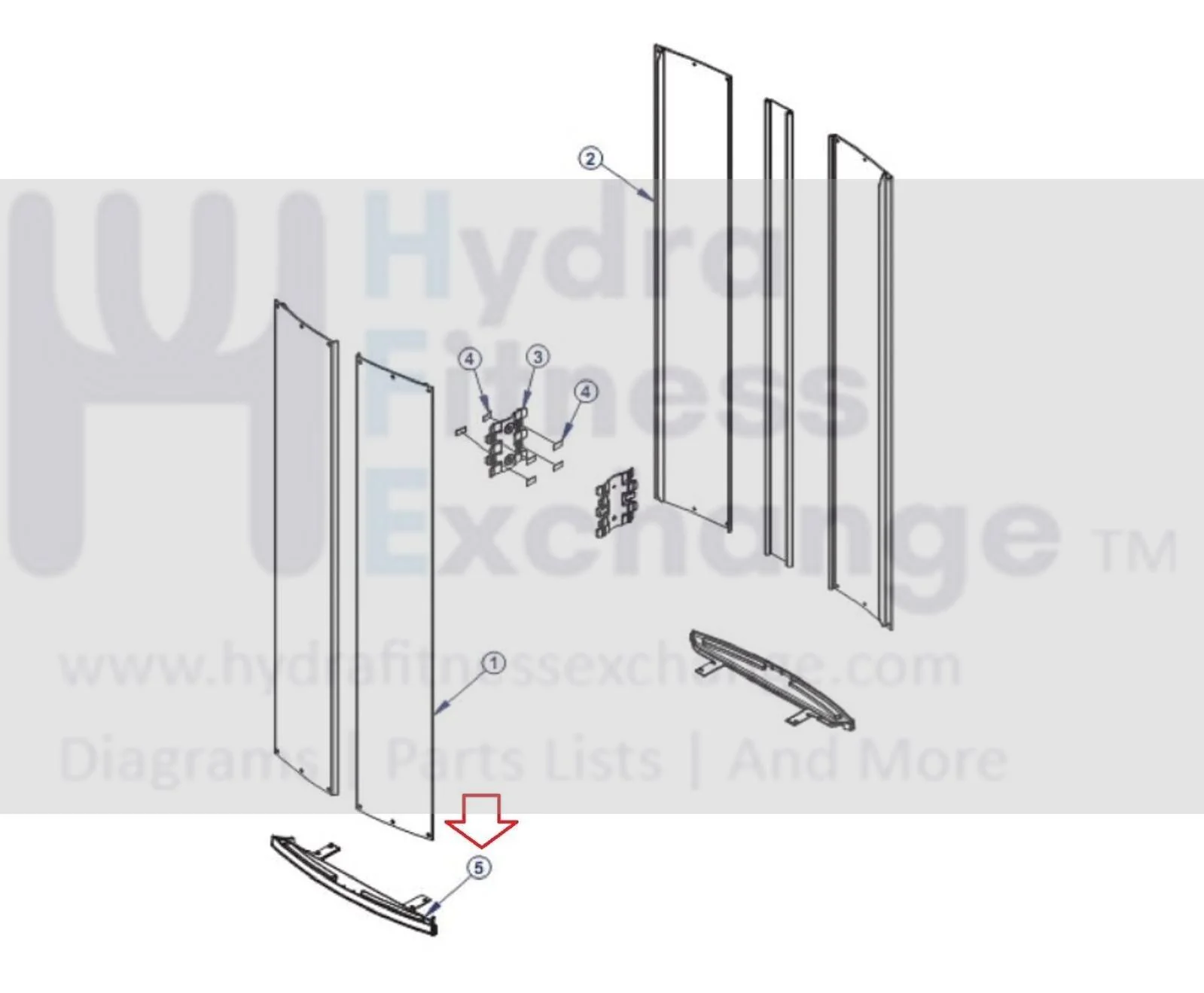 Life Fitness Optima Duals Hip Abduction Strength System Bottom Cover 8686601 - Image 3