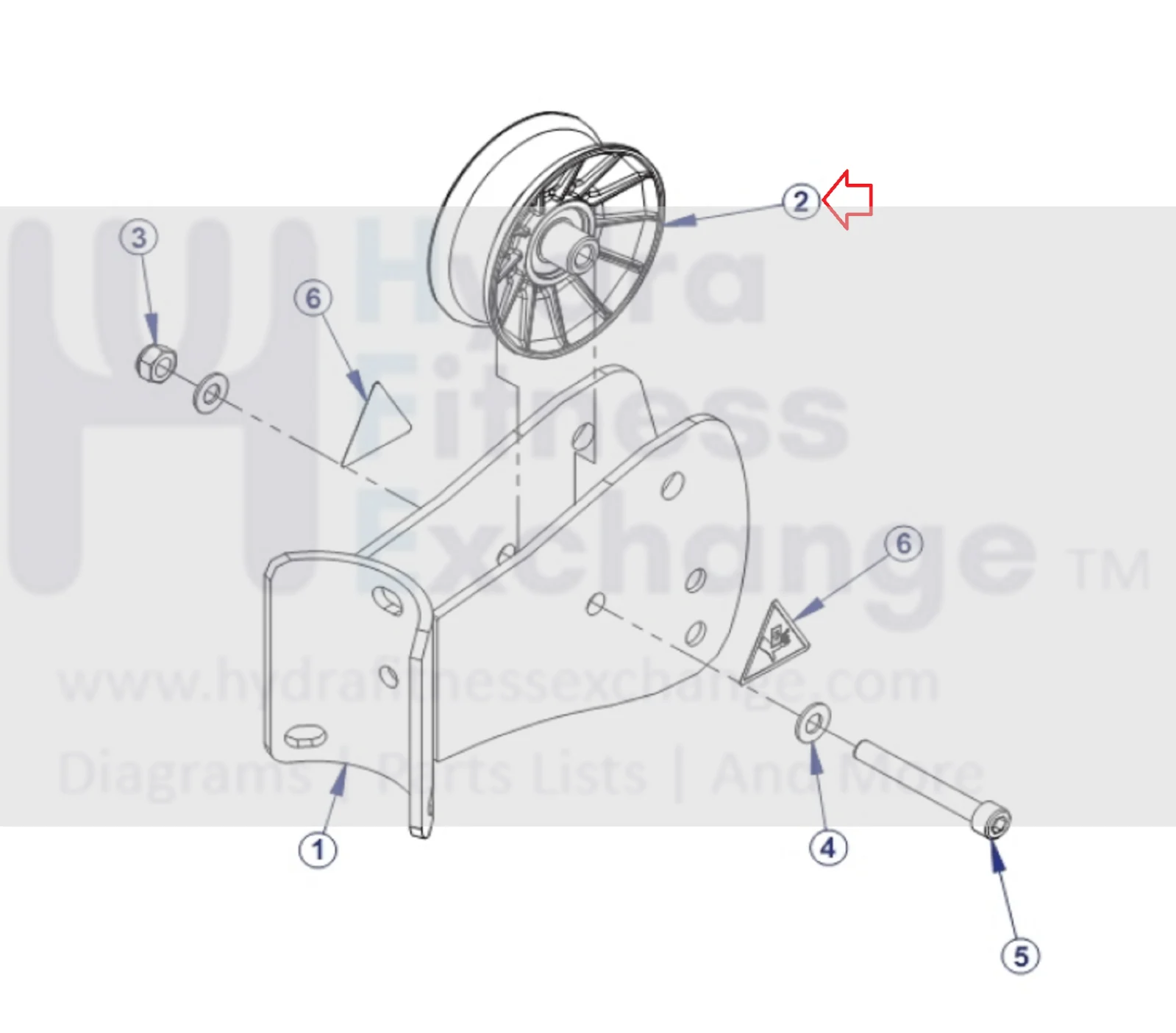 Life Fitness OSLR TCAB Strength System V-Groove Pulley 4-1/2 ODx2 7616601 - Image 2