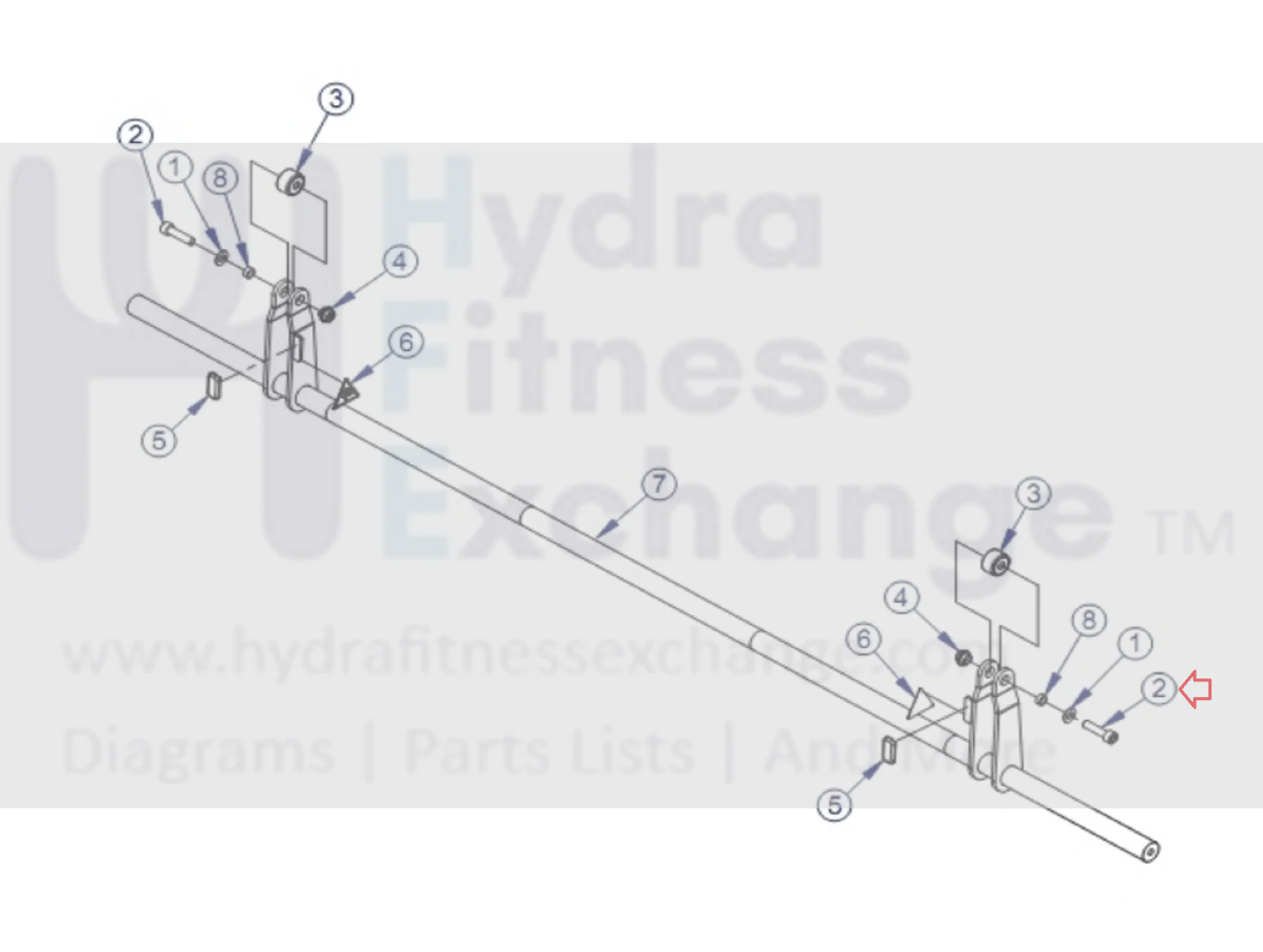 Life Fitness OSSM SSM Strength System Hex Bolt 3223303 - Image 2