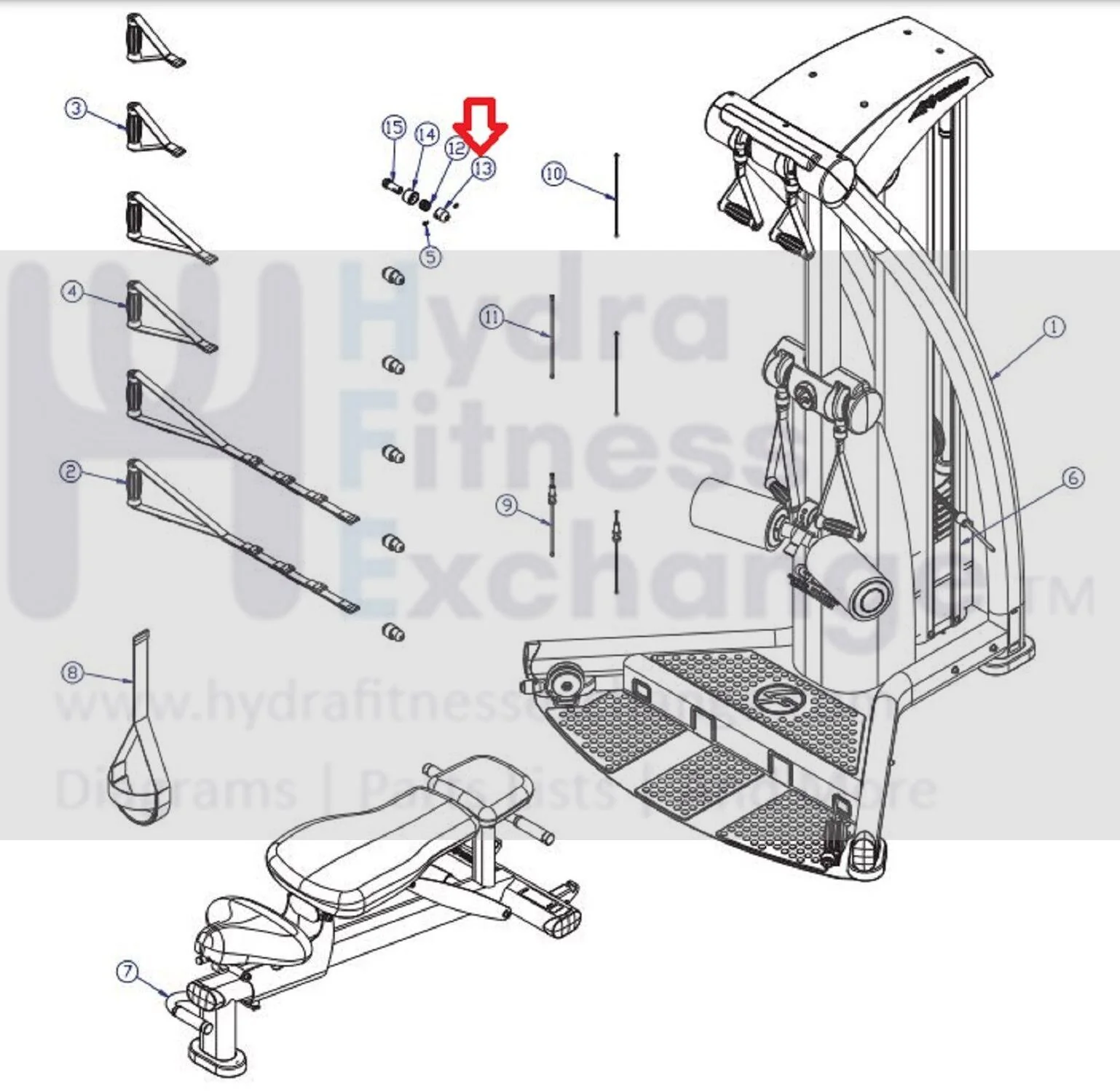 Used Life Fitness Parabody G5 G7-001 G7-002 Home Gym Quick Connect Housing LEA7726401 - Image 2