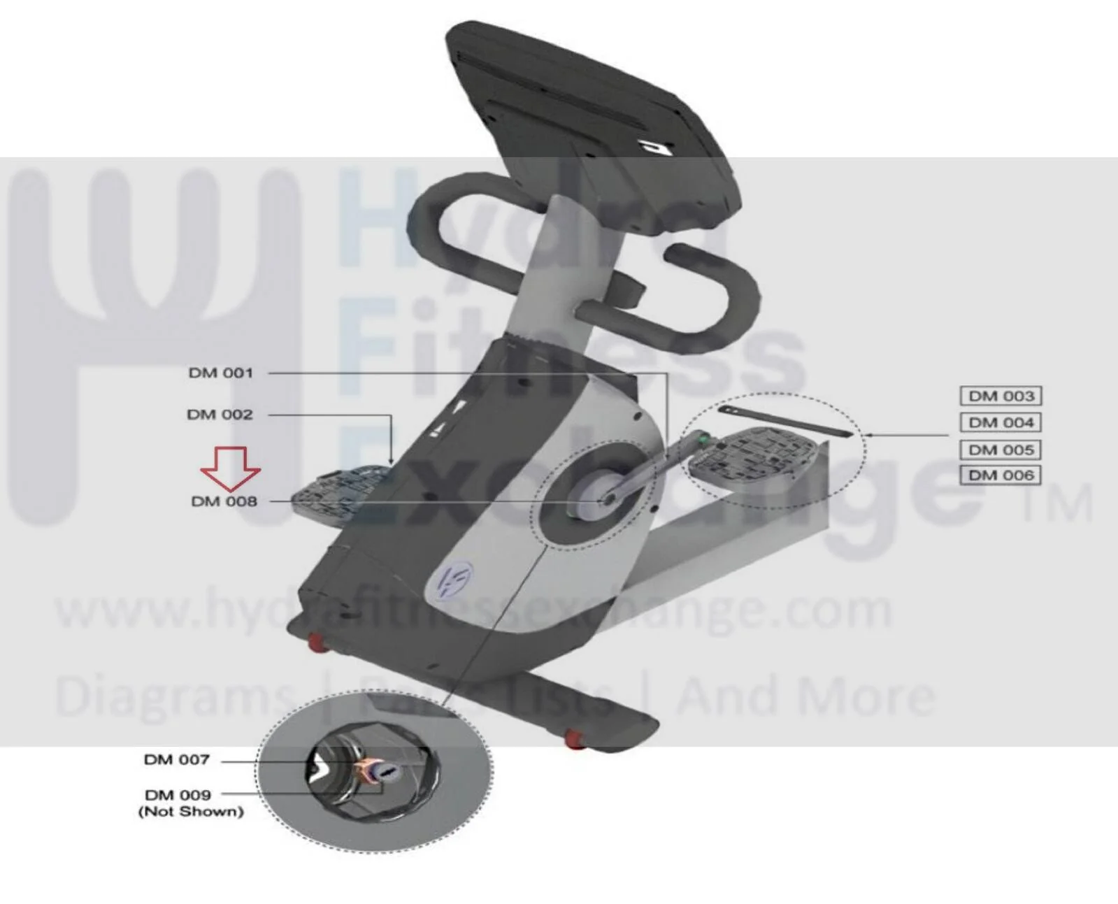 Life Fitness PCSR PCSC 95R 95C Recumbent Bike Crank Cap 0K66-01121-0000 - Image 2