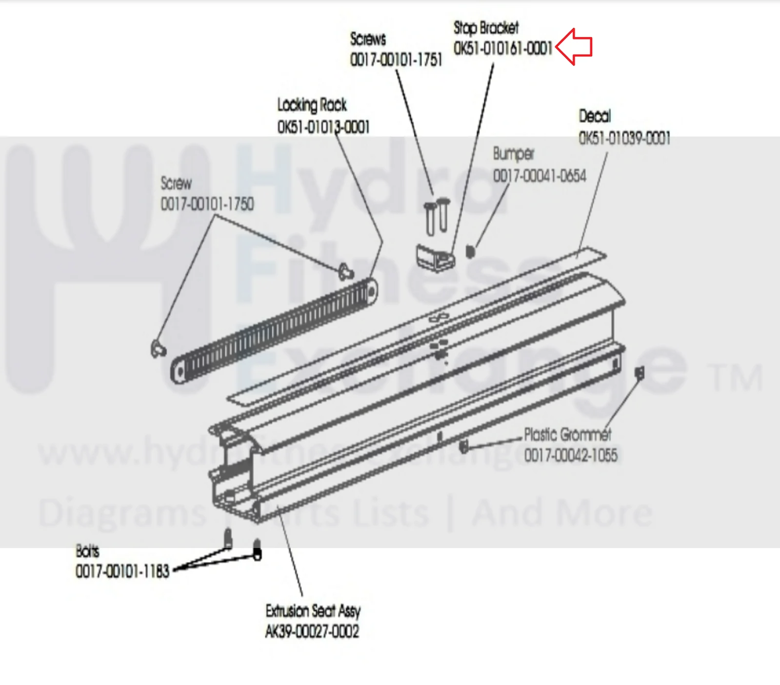 Life Fitness Recumbent Bike Stop Bracket 0K51-01061-0001 - Image 2