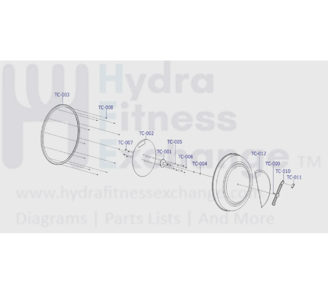 Life Fitness Rower Flat Head Tapping Counter Sunk Screw M3 x 20 0K106-10036-0000 - Image 3