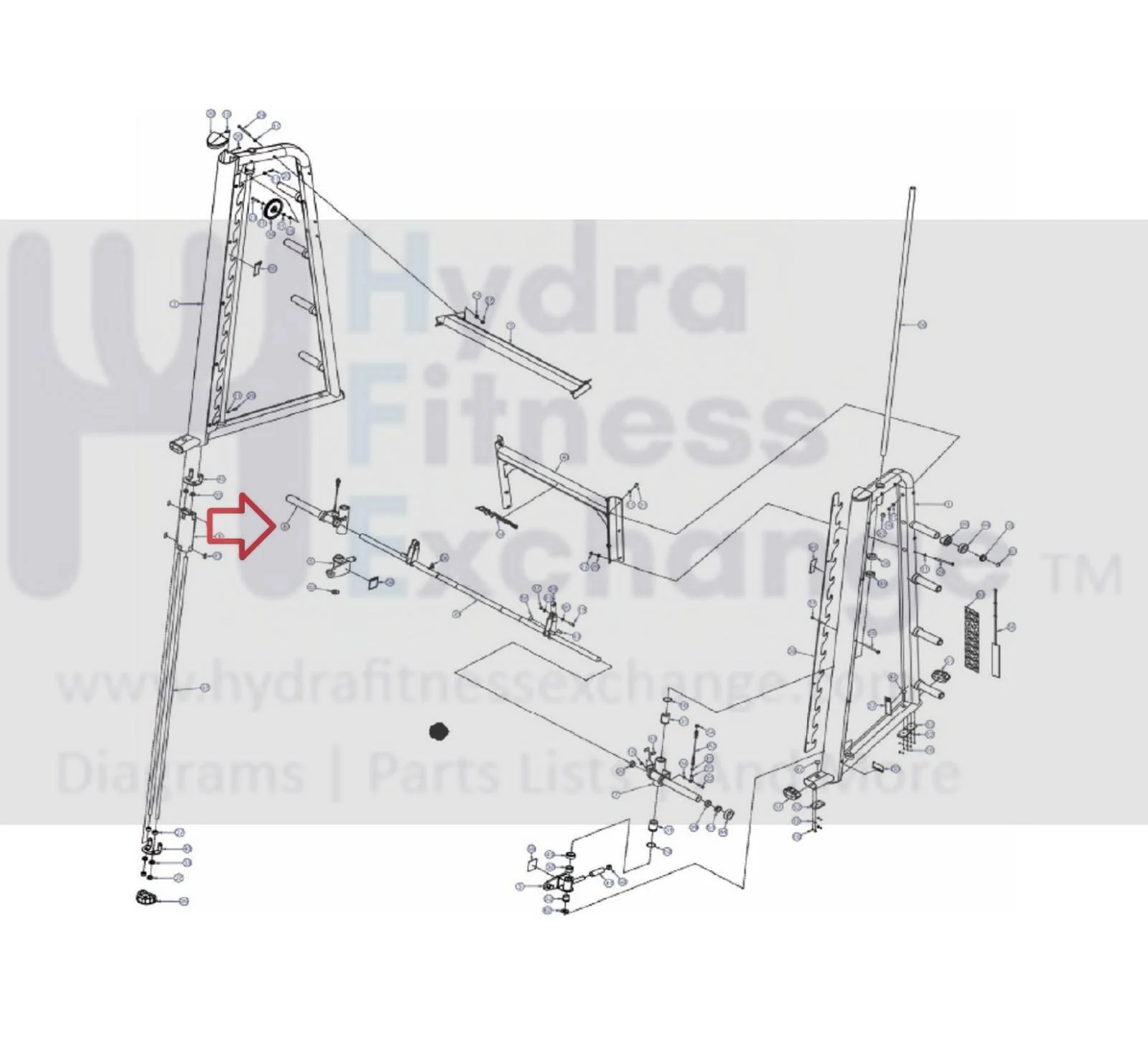 Life Fitness SSM Strength System SSM Right Carriage Weldment 9209501 - Image 2