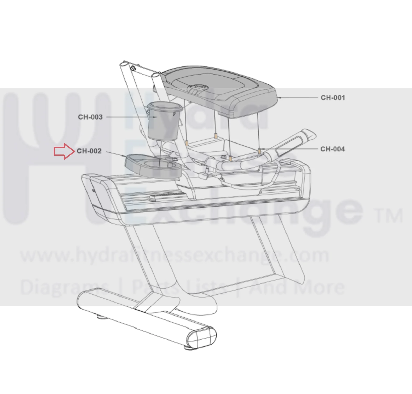 Life Fitness Stationary Bike Right Cup Holder Retainer Shroud 1002626-2400 - Image 2