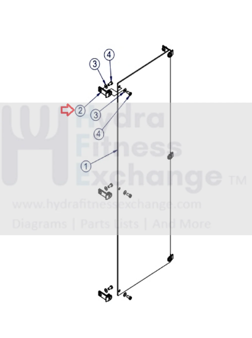 Life Fitness Strength System PS Rear Shield Bracket 7655301 - Image 2