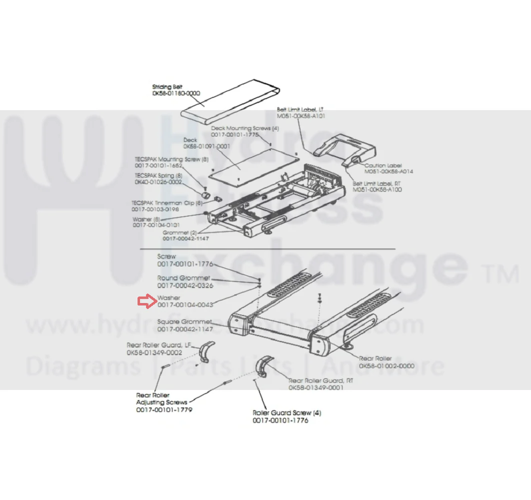 Life Fitness Treadmill Flat Washer 0.734" OD 0017-00104-0043 - Image 3