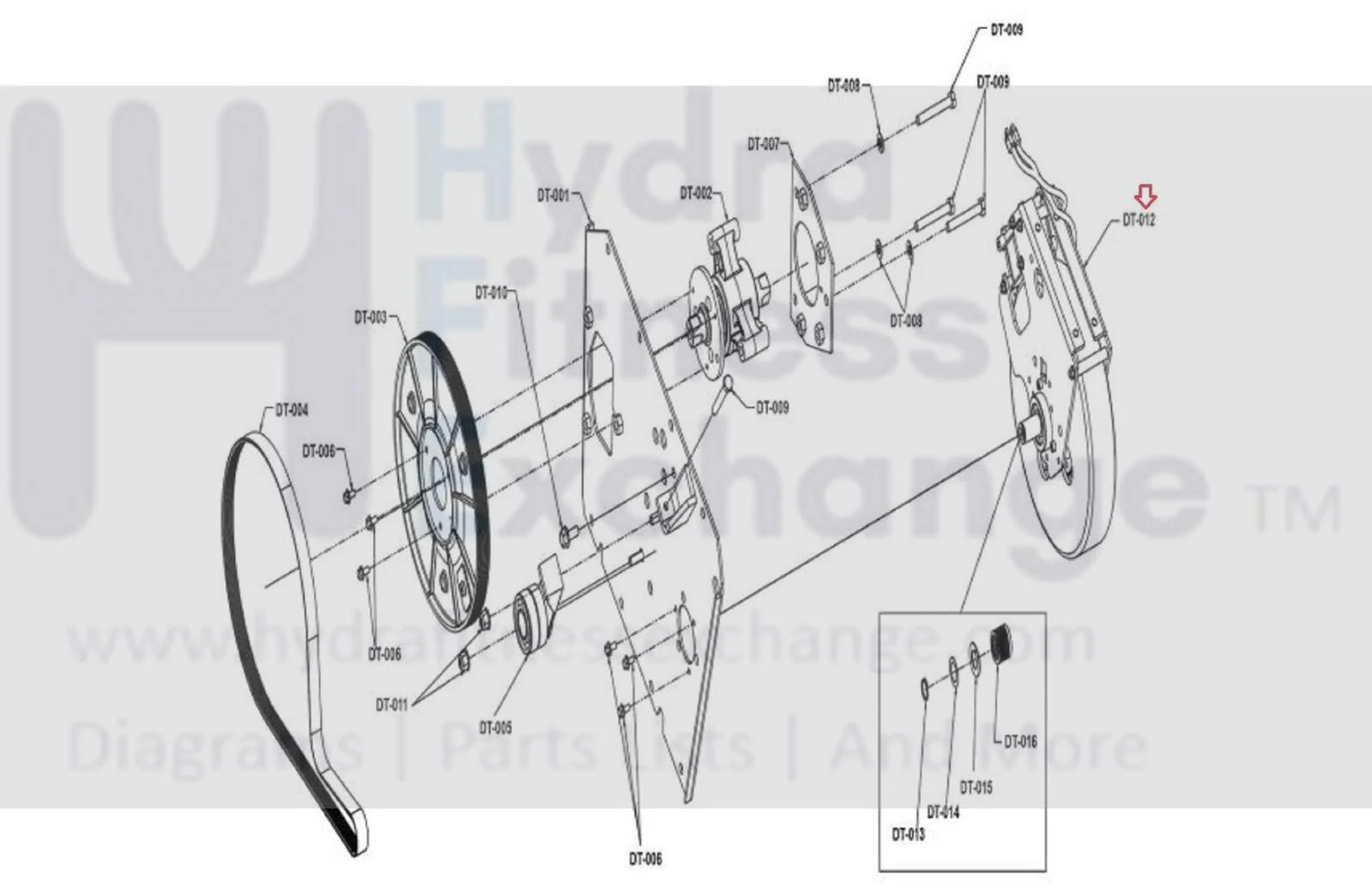Life Fitness Upright Bike Generator Brake With EXT MFR-FB64H021-A1 1003381-0001 - Image 3