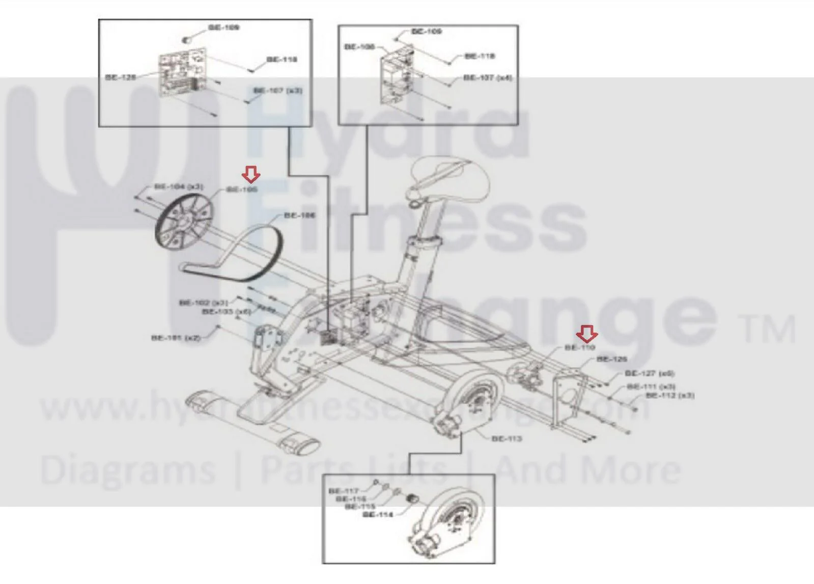 Life Fitness Upright Bike Hub Assembly Crank Shaft With Pulley AK66-00151-0000 - Image 4