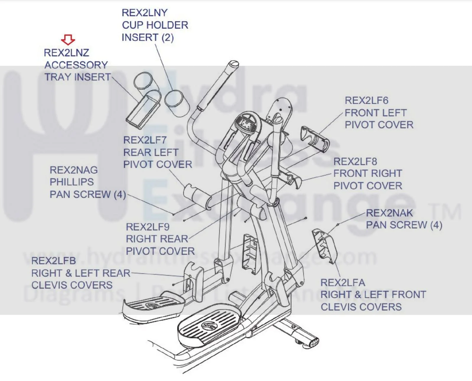 Life Fitness X3 X5 X7 X8 Elliptical Console Accessory Tray REX2LNZ - Image 2