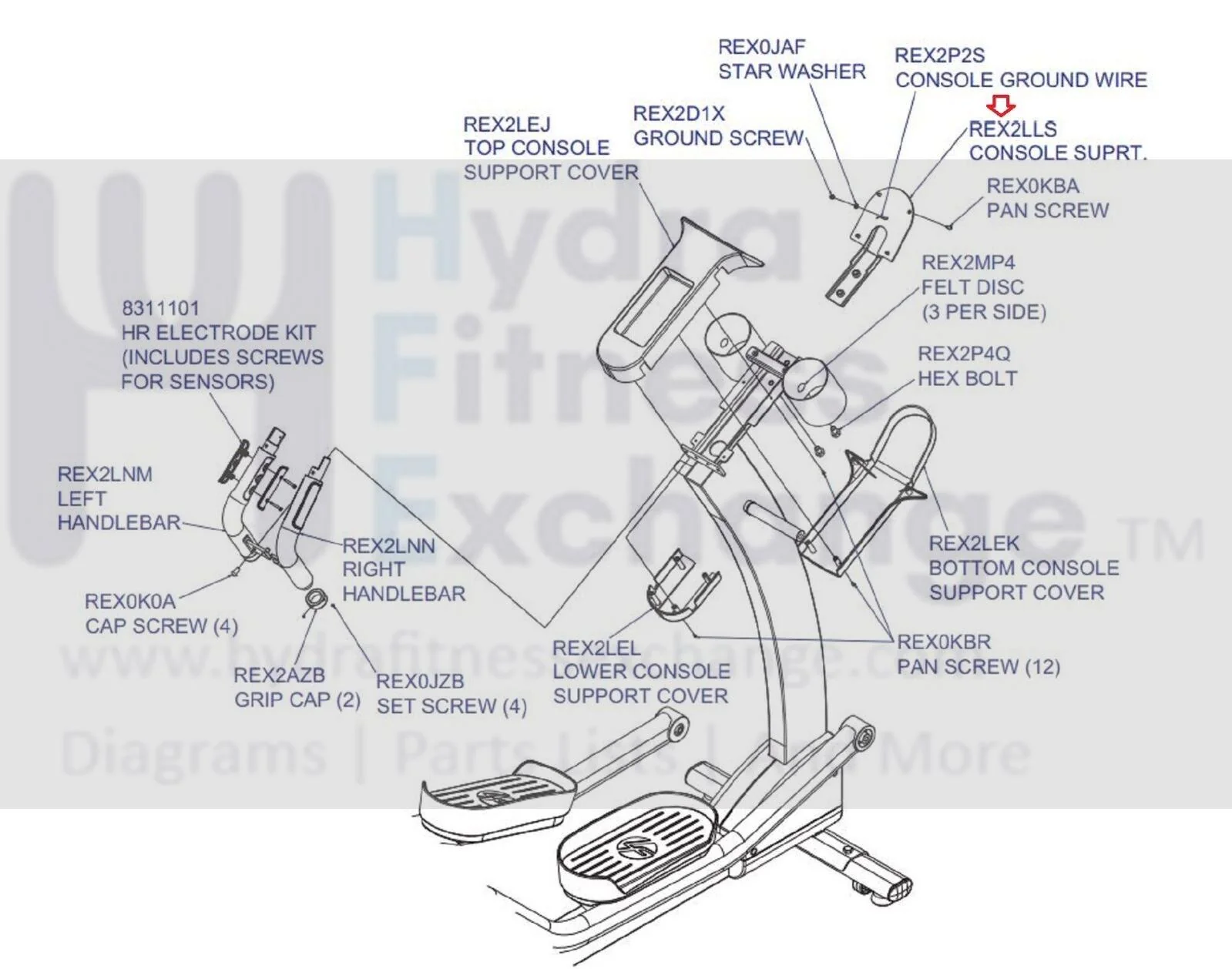 Used Life Fitness X3 X5 X7 X8 Elliptical Console Support Bracket REX2LLS - Image 3