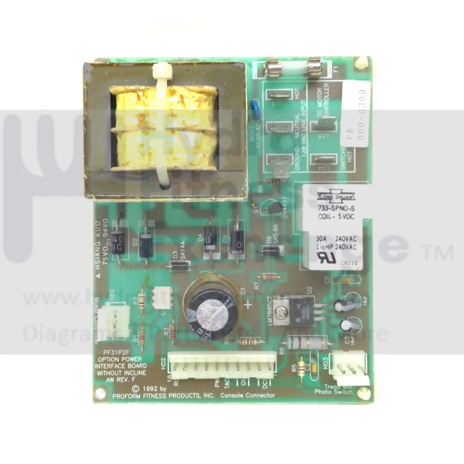 Life Styler 2808 831.298550 Treadmill Controller Power Board MFR-PF31P2F 129854