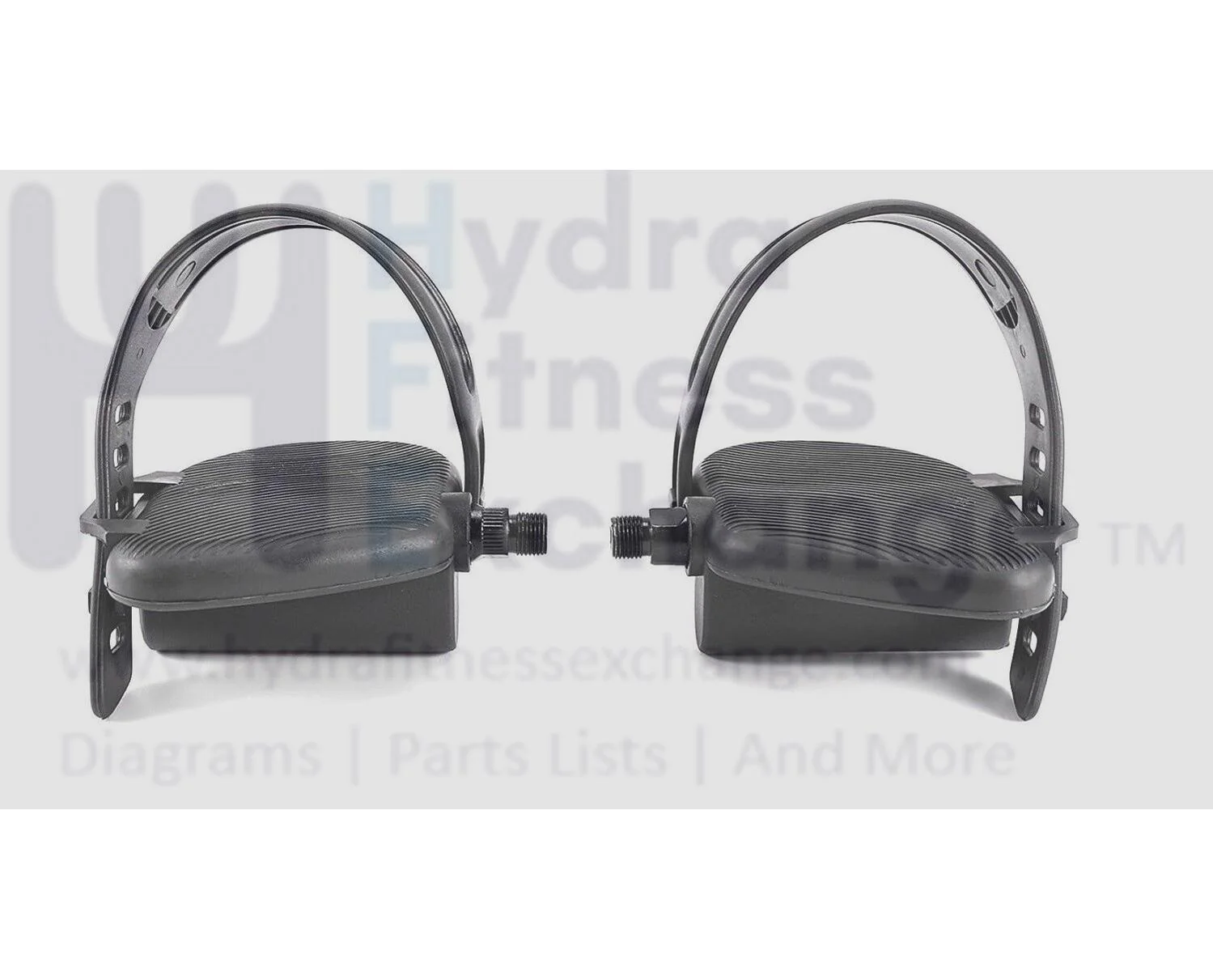 Life Upright Bike Left and Right Foot Pedal Pair W/Straps 1/2" AK17-00026-0015