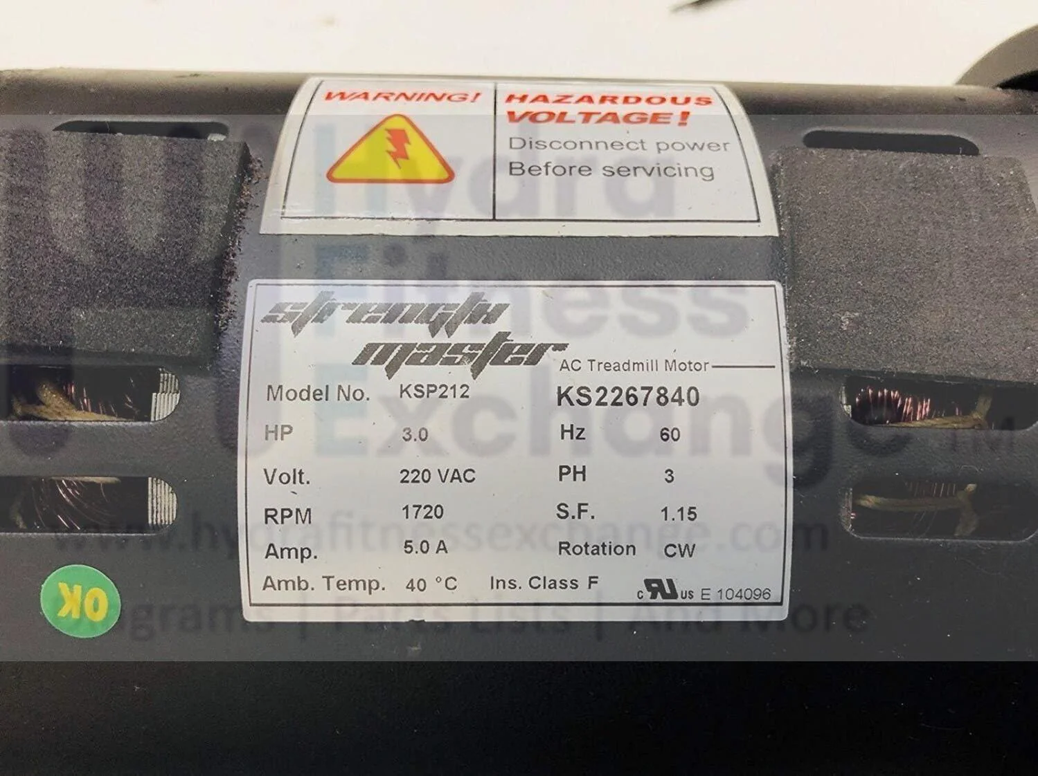 LifeSpan Treadmill AC Drive Motor 3 HP 401141501504001 & ks2267840 - Image 2
