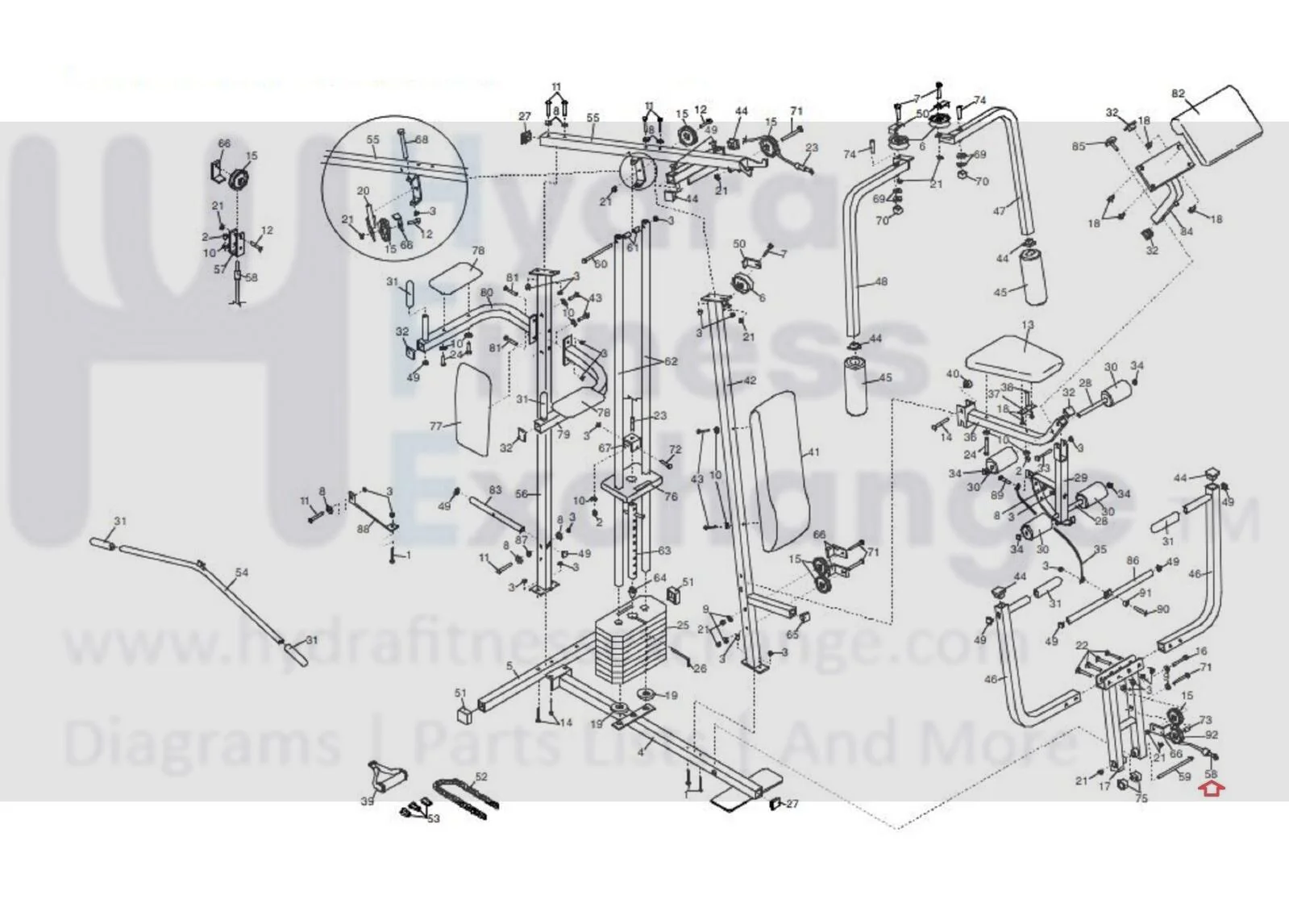 Lifestyler Weider Strength System Short Cable 79" 179049 - Image 2
