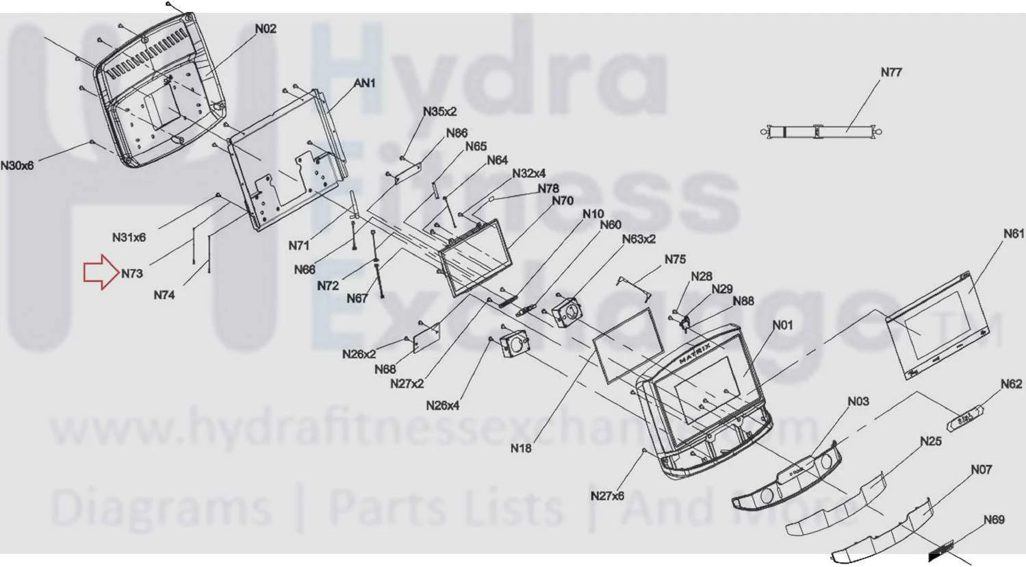 Matrix Retail Treadmill Ground Pulse Wire 200L 1000205707 - Image 2