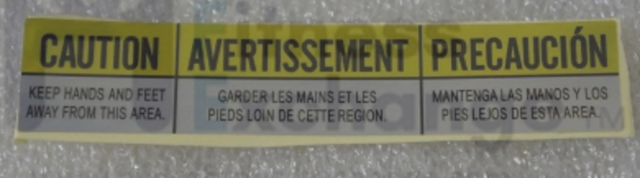 Matrix Fitness Elliptical Sticker Warning 059542-AX - Image 2