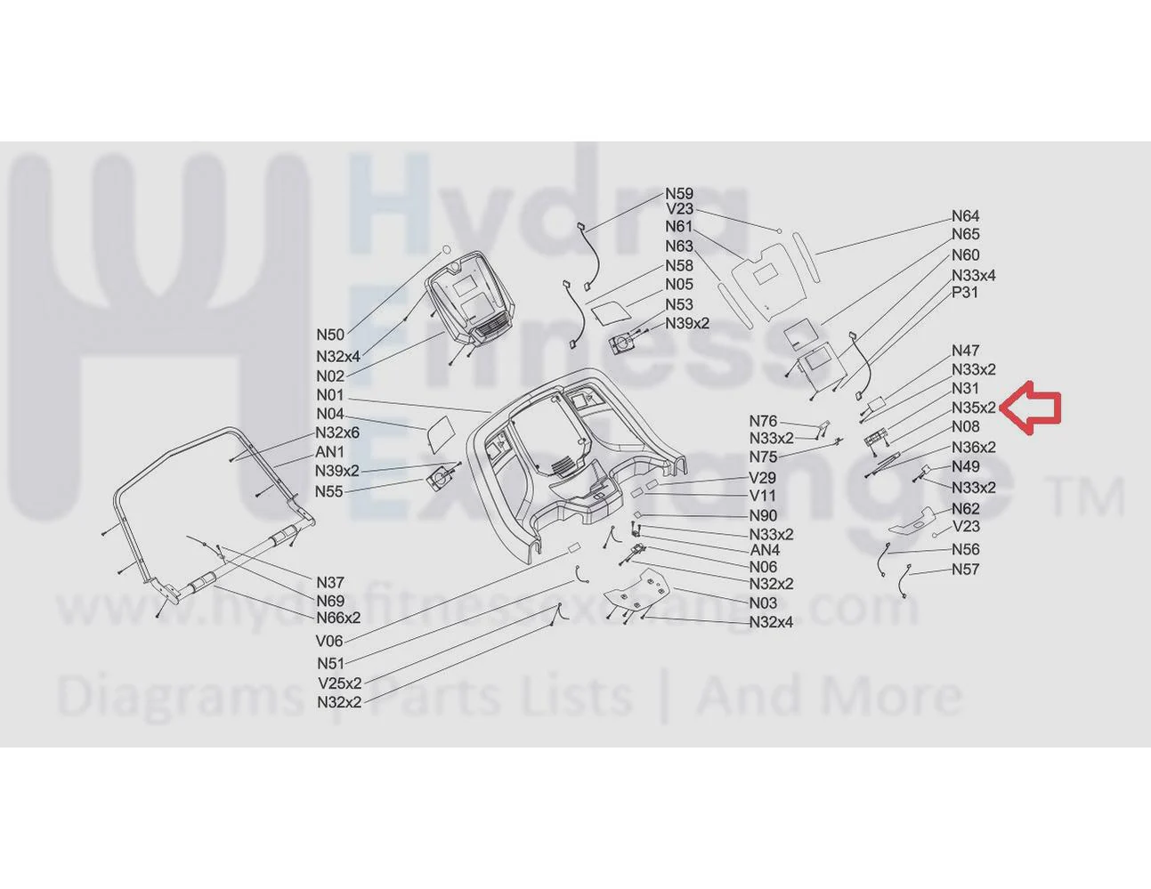Livestrong AFG Vision Matrix Horizon Fitness Treadmill Tapped Screw 5 x 10L 004633-00 - Image 3
