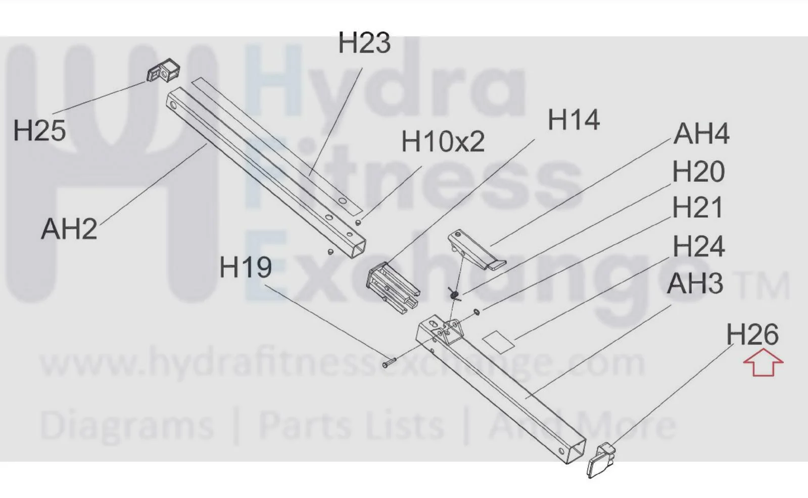 Used Livestrong Horizon AFG Fitness Treadmill Flexible Tube Down End Cap 1000226907 - Image 3