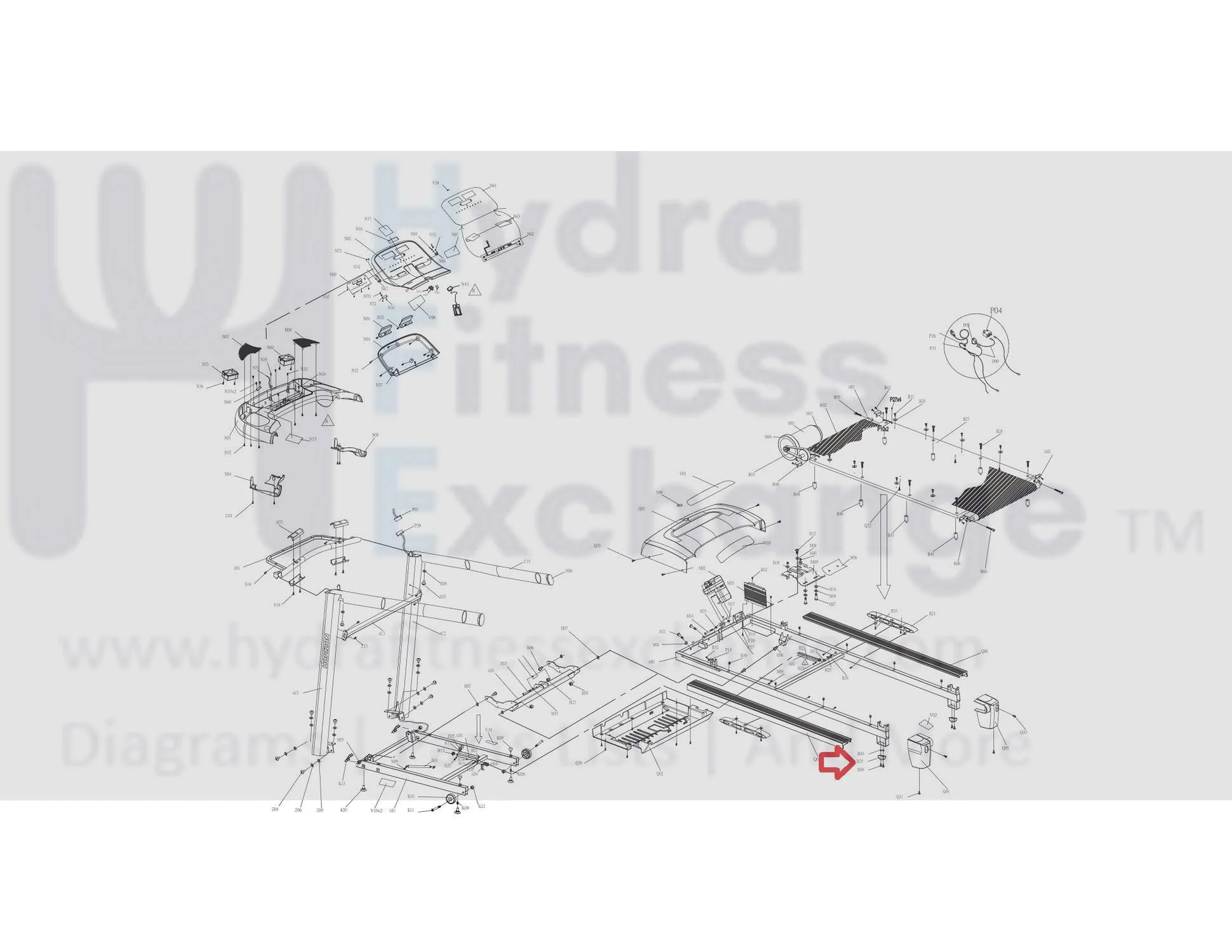 Livestrong Horizon Fitness CT5.1 CT7.1 GS950T T101 T102 T103 T701 Treadmill Rear Leveler Foot Frame 1000094861 - Image 3