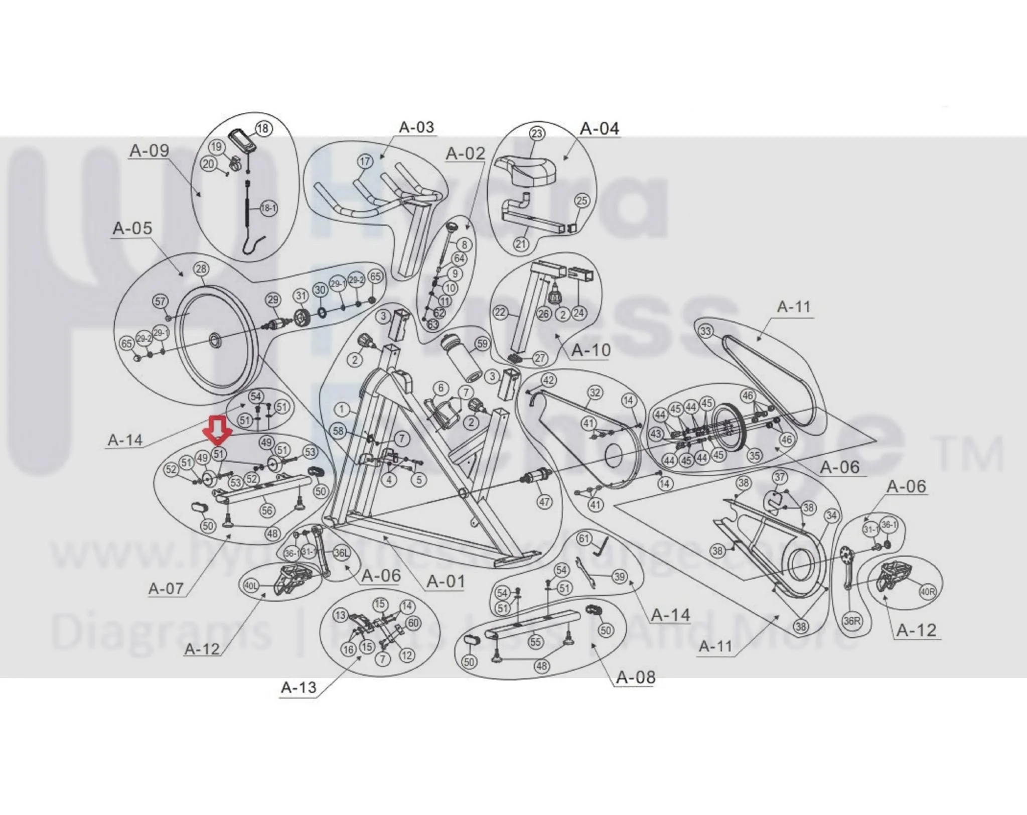 Horizon Fitness FC009 FC021 FC052 FC060 Stationary Bike Washer 16.0 x 8.5 x 1.6T 1000204269 - Image 2