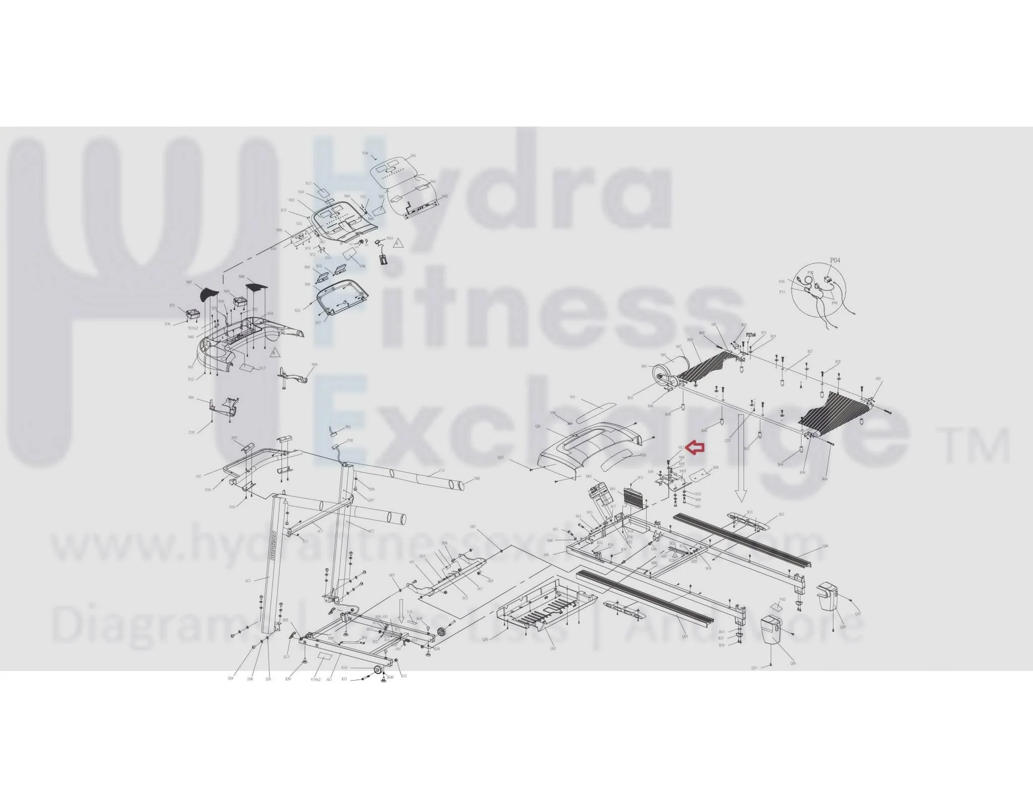 Matrix Fitness Treadmill Round Hex Head Socket Screw M8 - 1.25P x 15L 062769-00 - Image 3