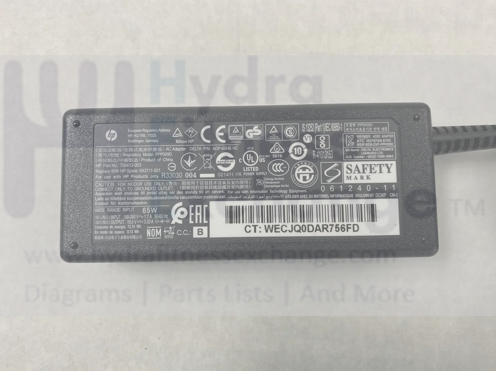 Lot of 10 Genuine HP PPP009D 19.5V 65W 3.33A Power Adapter HP Part No 756413-003 - Image 3