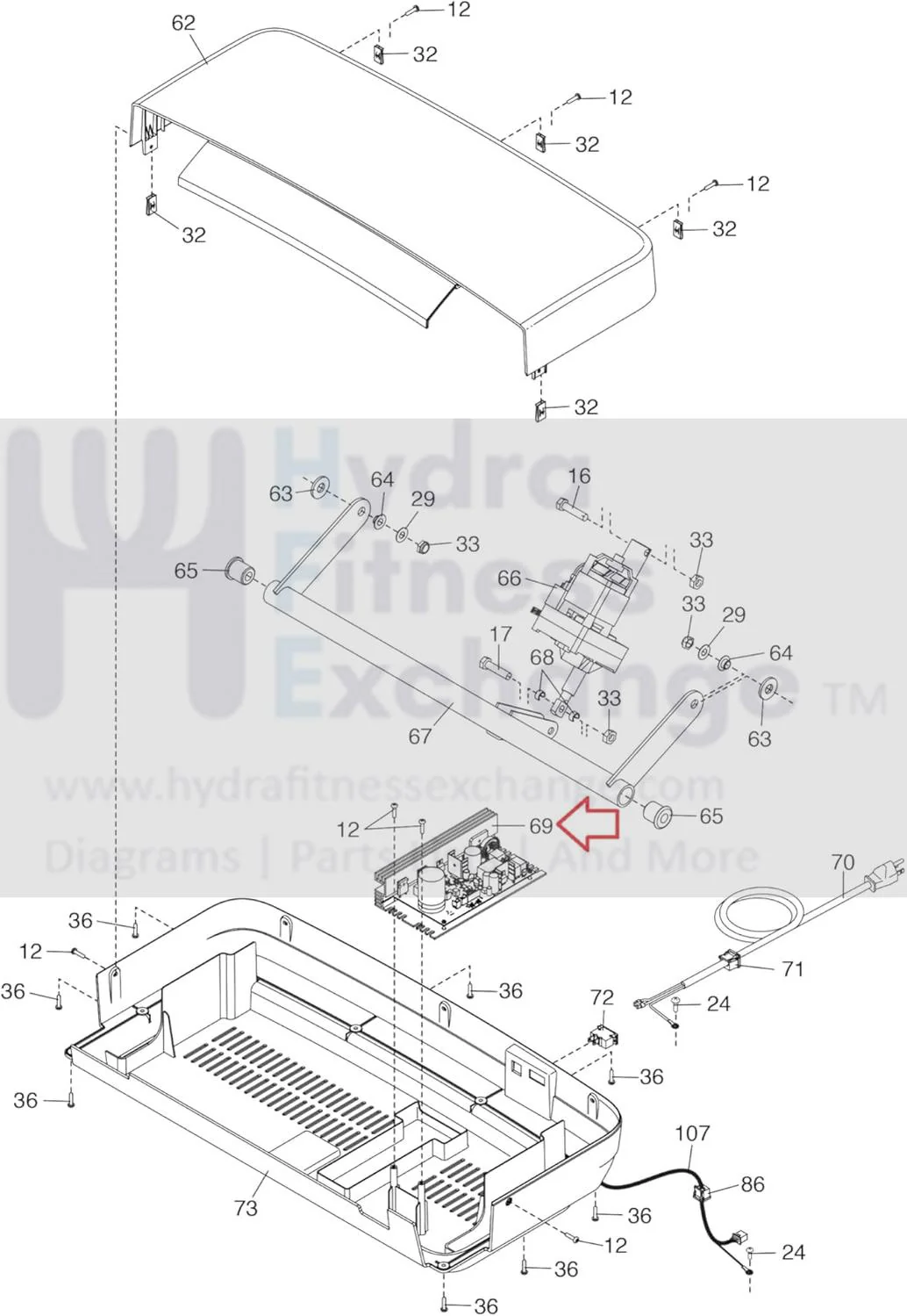Lower Motor Control Board Controller MFR MC1648DLS 414810 Works with Nordic-Track Treadmill - Image 2