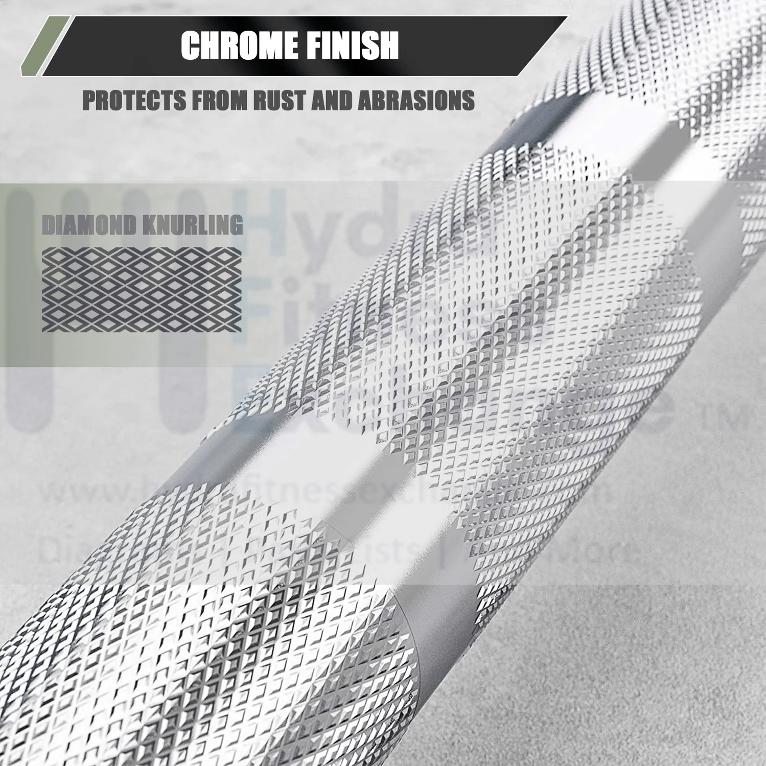 Major Fitness 7ft 45LB 20kg Home Gym Barbell Silver - Image 3