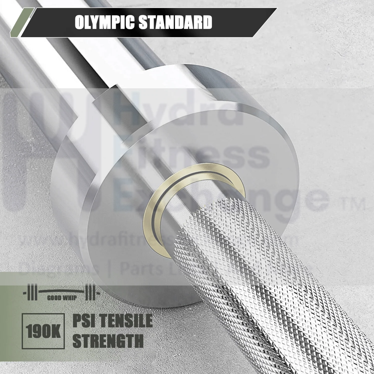 Major Fitness 7ft 45LB 20kg Home Gym Barbell Silver - Image 4