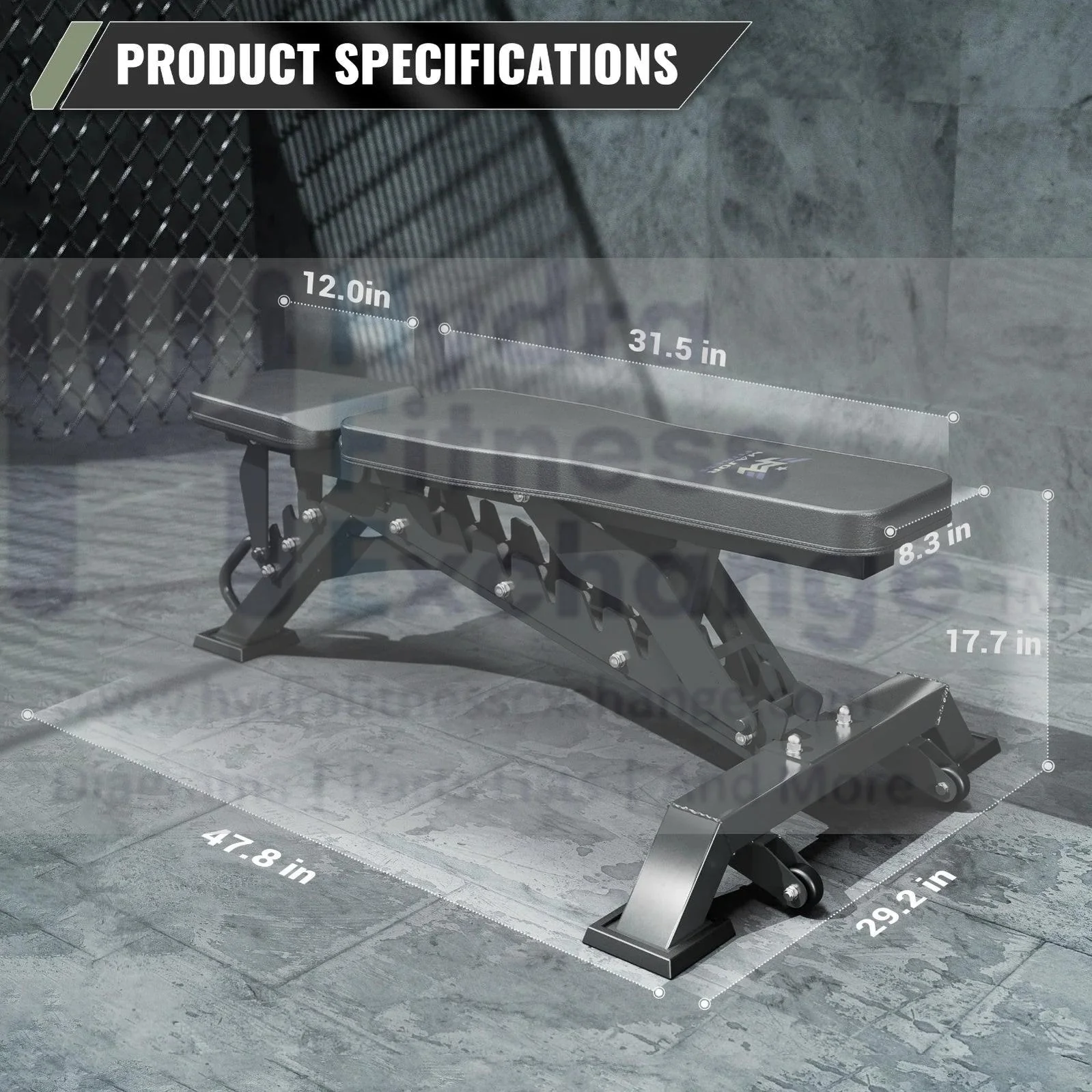 Major Fitness Adjustable Bench | 1300Lbs Capacity Weight Bench PLT01 - Image 4