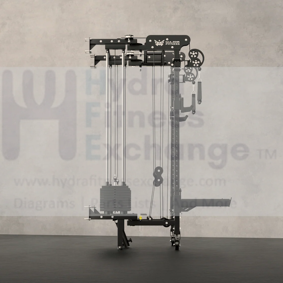 Major Fitness Lightning F35 Pro Wall Mounted Folding Power Rack Home Gym - Image 3