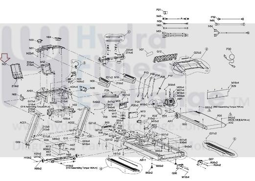 Matrix 220 Lifestyle Endurance Series Treadmill Console Back Cover 1000434101 - Image 2