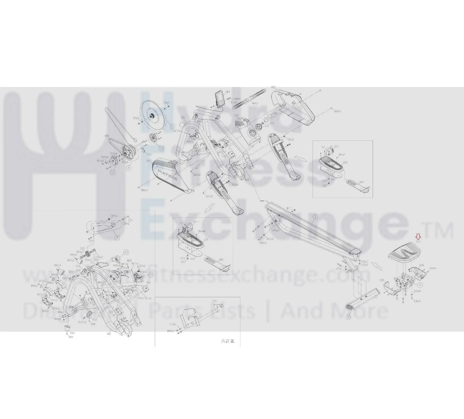 Matrix Commercial AR11 Rower Seat Pad 1000353646 - Image 3