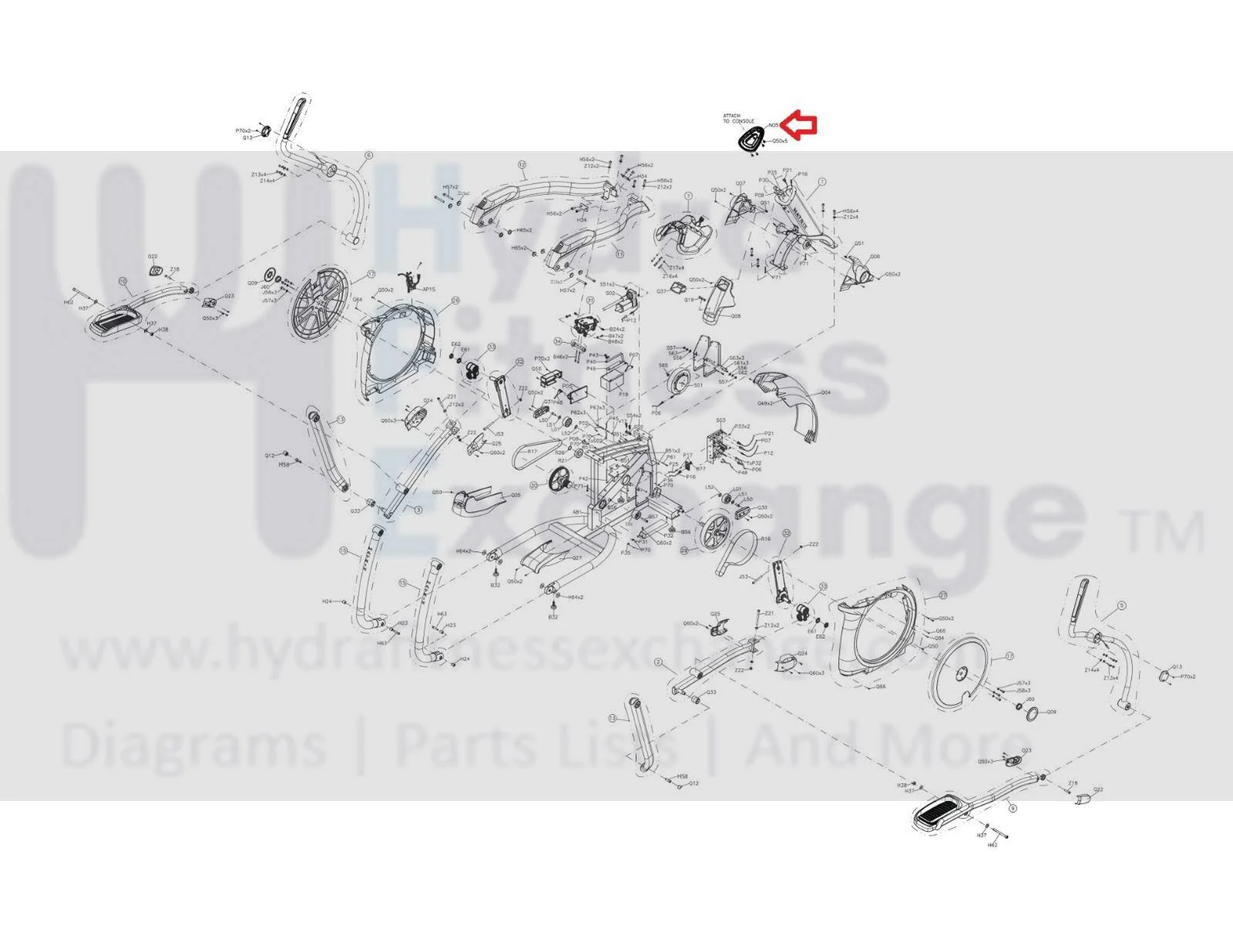 Matrix Commercial Fitness A7xi-03 A7xe-05 Elliptical Console Bracket 0000095322 - Image 2