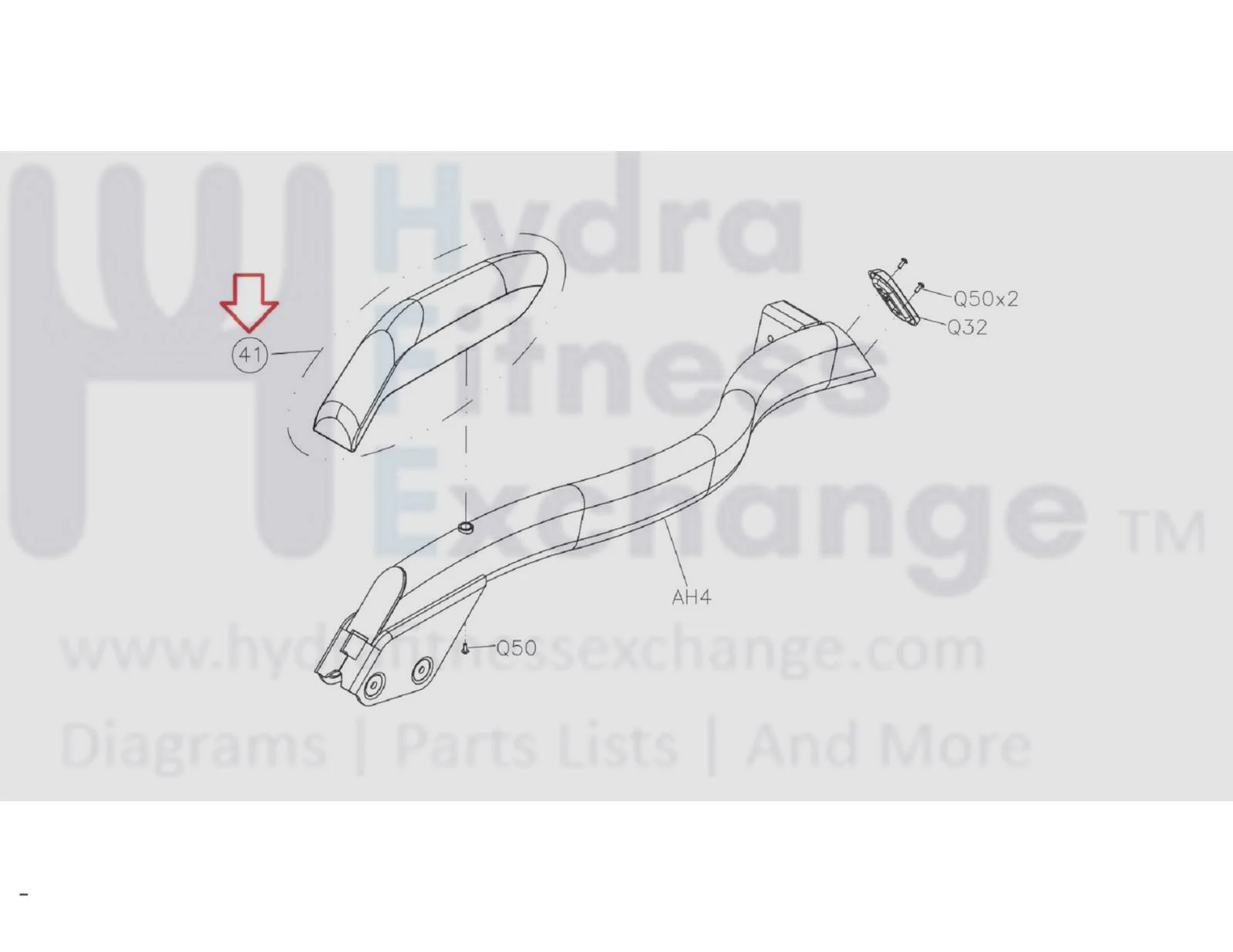 Matrix Commercial Fitness Elliptical Incline Arm Cover 1000209854 - Image 2