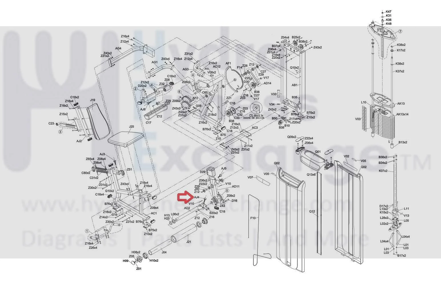 Matrix Commercial GM105 VSGM61 Strength System Pull Pin Set 1000226573 - Image 2