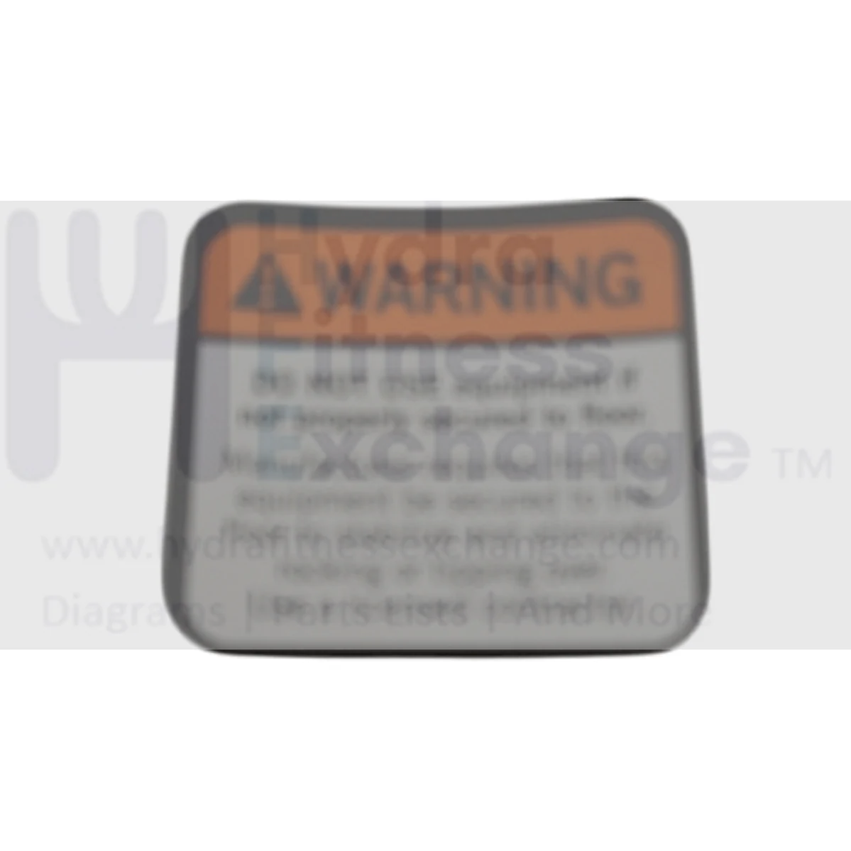 Matrix Commercial Strength System Bolt Down Warning 1000312342