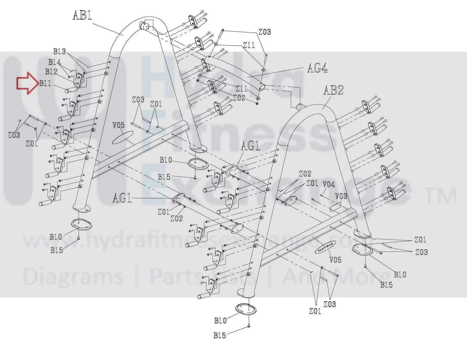 Matrix Commercial Strength System Hanging Rod 1000225334 - Image 2