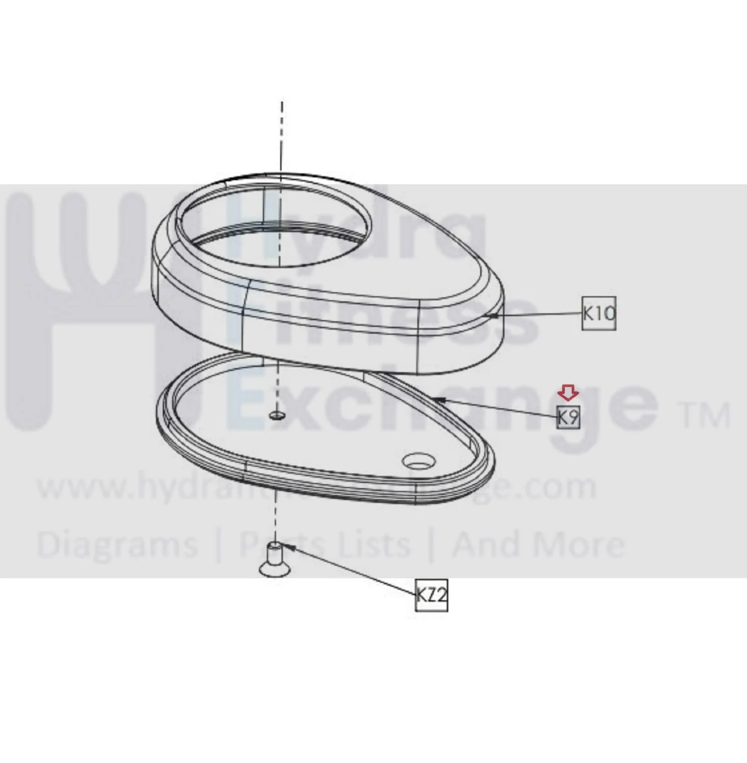 Matrix Commercial Strength System Plastic Foot Pad 1000310012 - Image 2